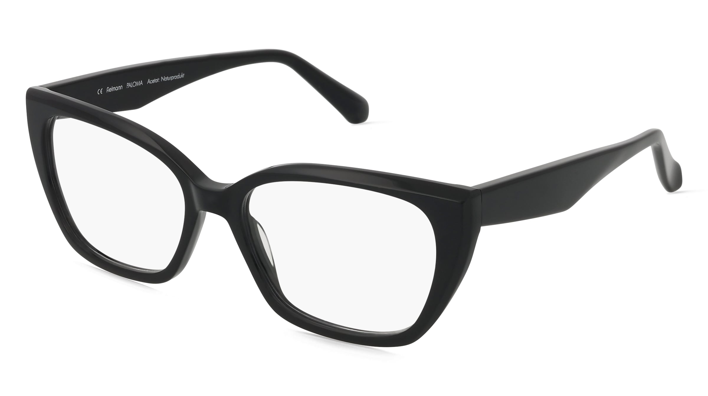 Fielmann ABC 086 FA PALOMA Damen-Brille inkl. Gläser Vollrand Butterfly Acetat-Gestell 53/16/140, Schwarz