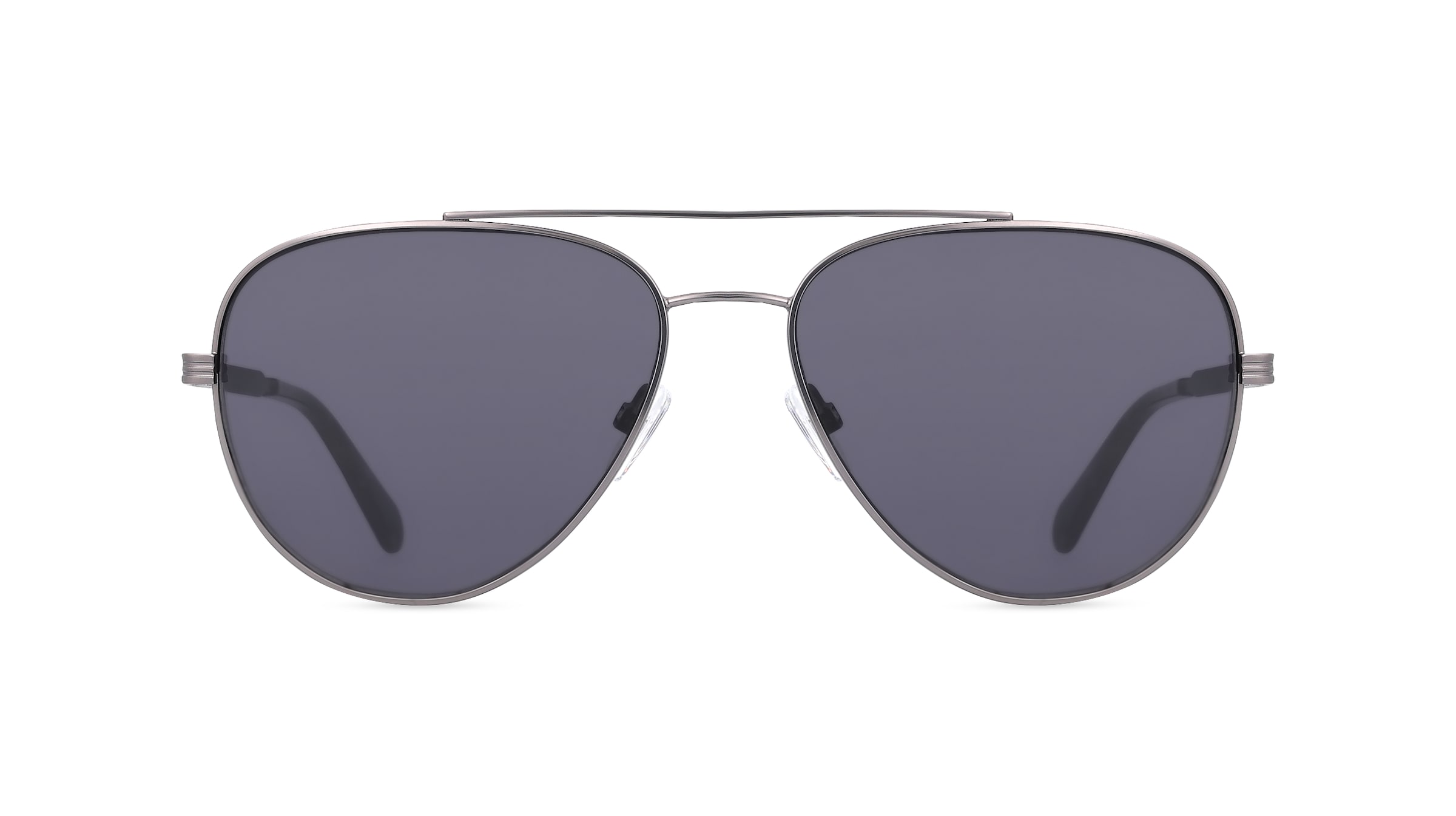 Fossil 3144/G/S Herren-Sonnenbrille Vollrand Pilot Metall-Gestell, silber