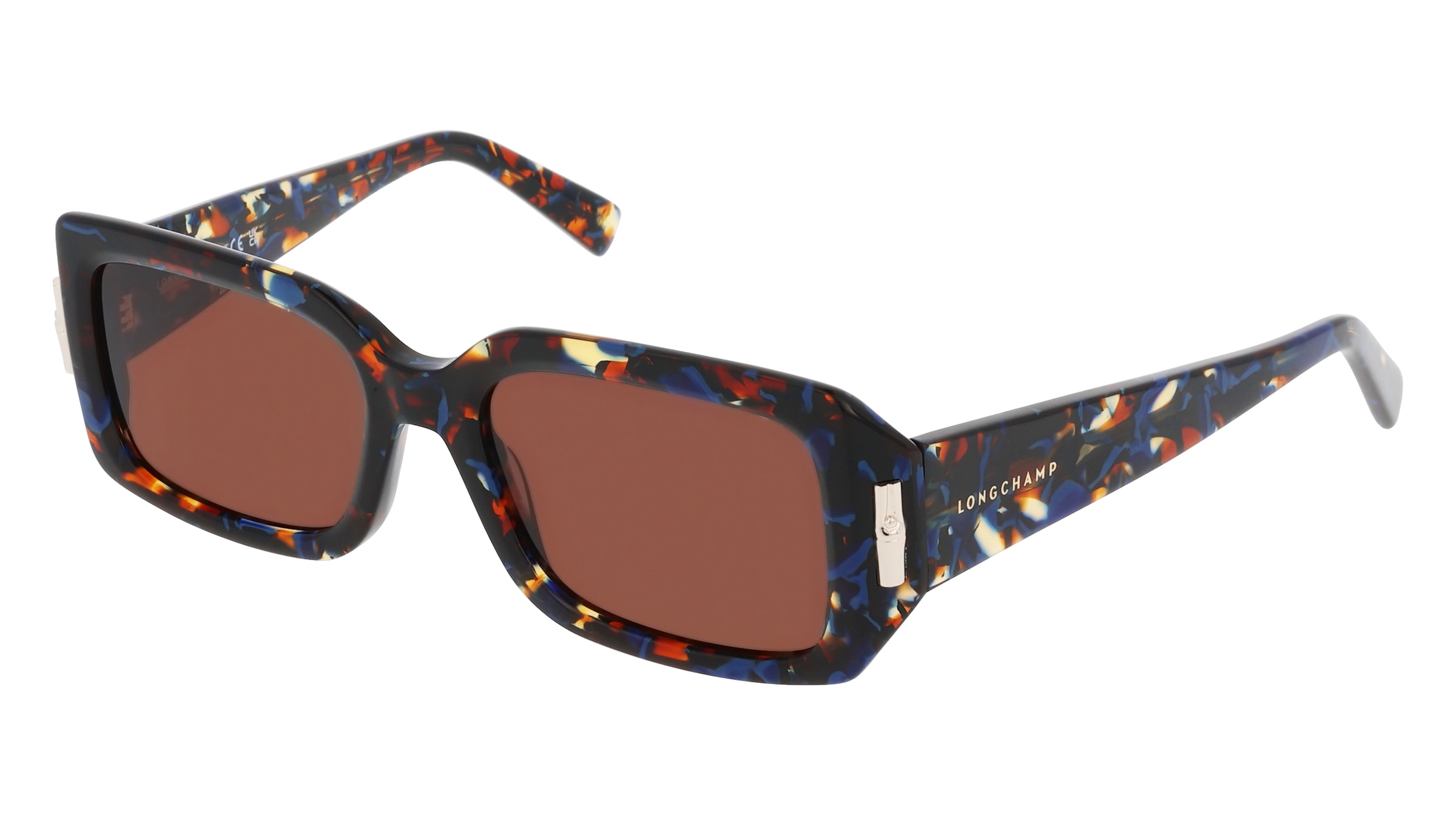 Longchamp LO765S N Damen-Sonnenbrille Vollrand Eckig Acetat-Gestell, Blau