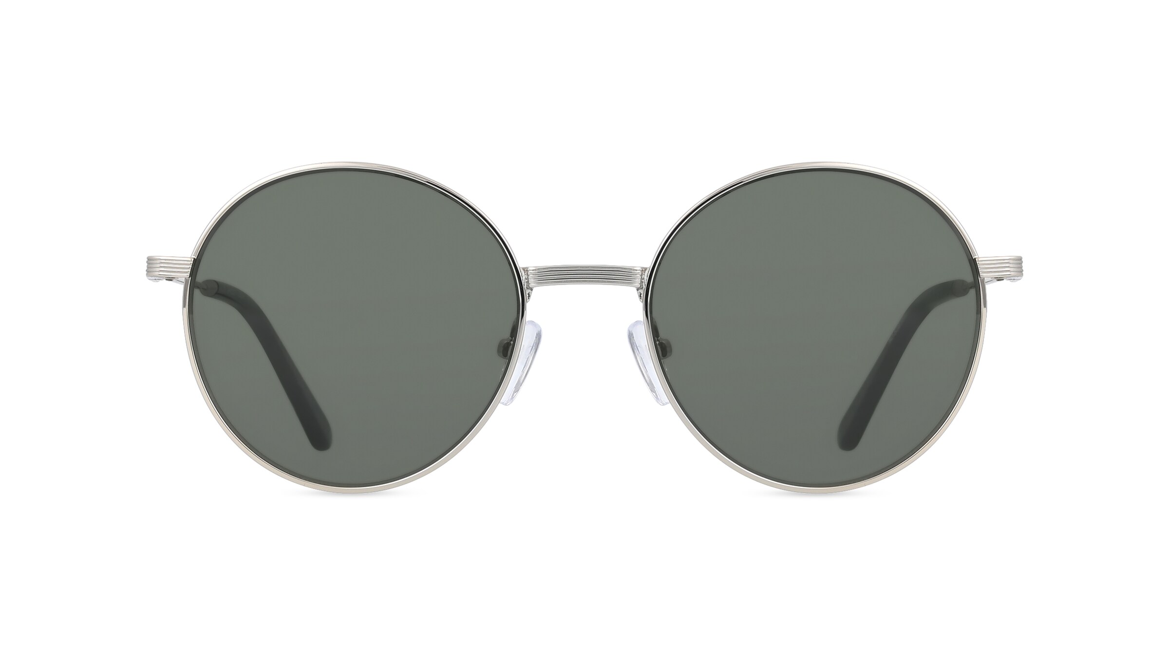 Fielmann BD 538 SUN FA LUCA Unisex-Sonnenbrille Vollrand Rund Edelstahl-Gestell, silber