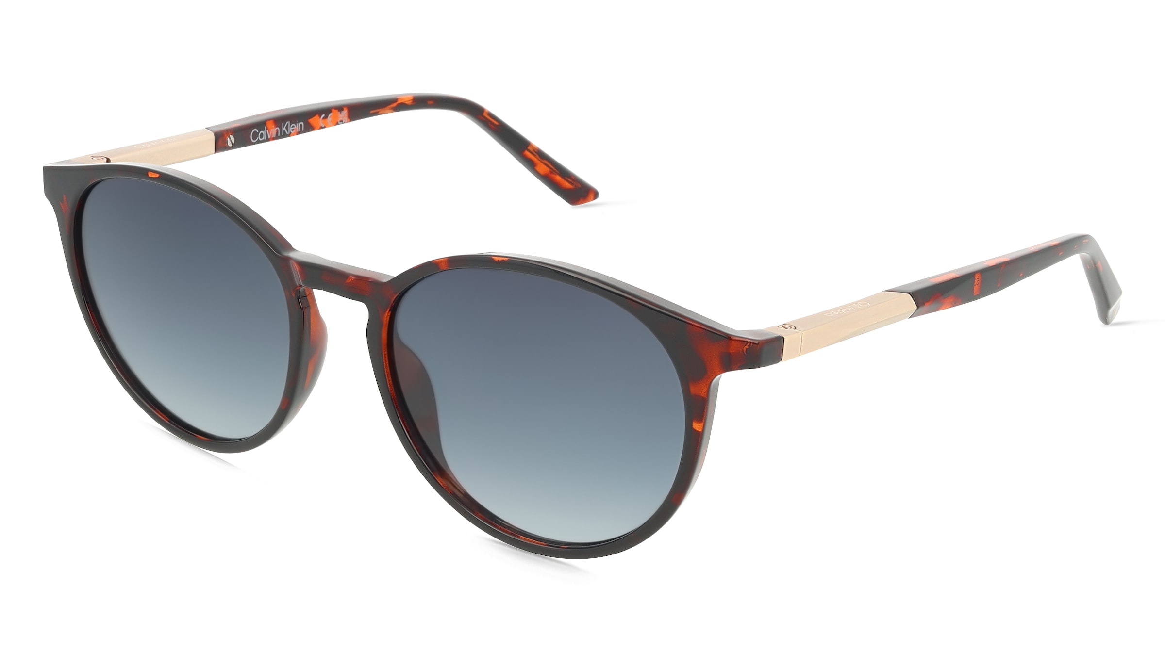 Calvin Klein CK24539S Unisex-Sonnenbrille Vollrand Rund Kunststoff-Gestell, Havanna