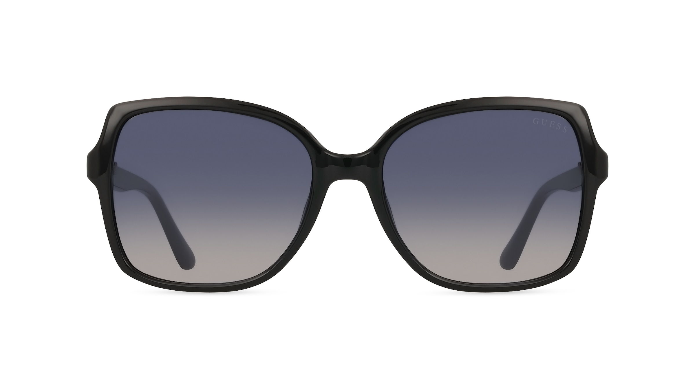 Guess GU00100 Damen-Sonnenbrille Vollrand Eckig Acetat-Gestell, schwarz