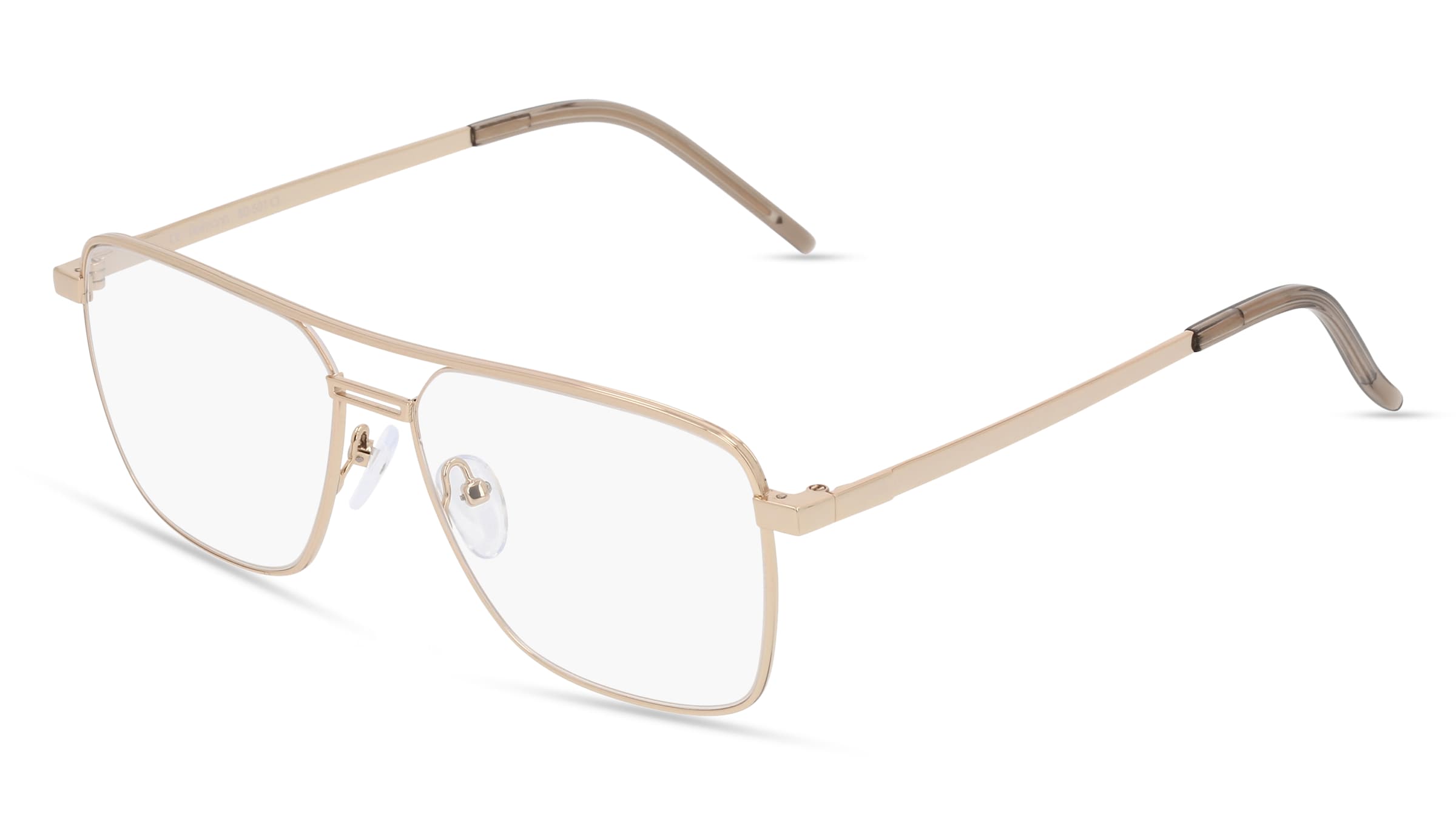 Fielmann BD 501 CL Herren-Brille inkl. Gläser Halbrand Quadratisch Edelstahl-Gestell 56/15/145, Gold