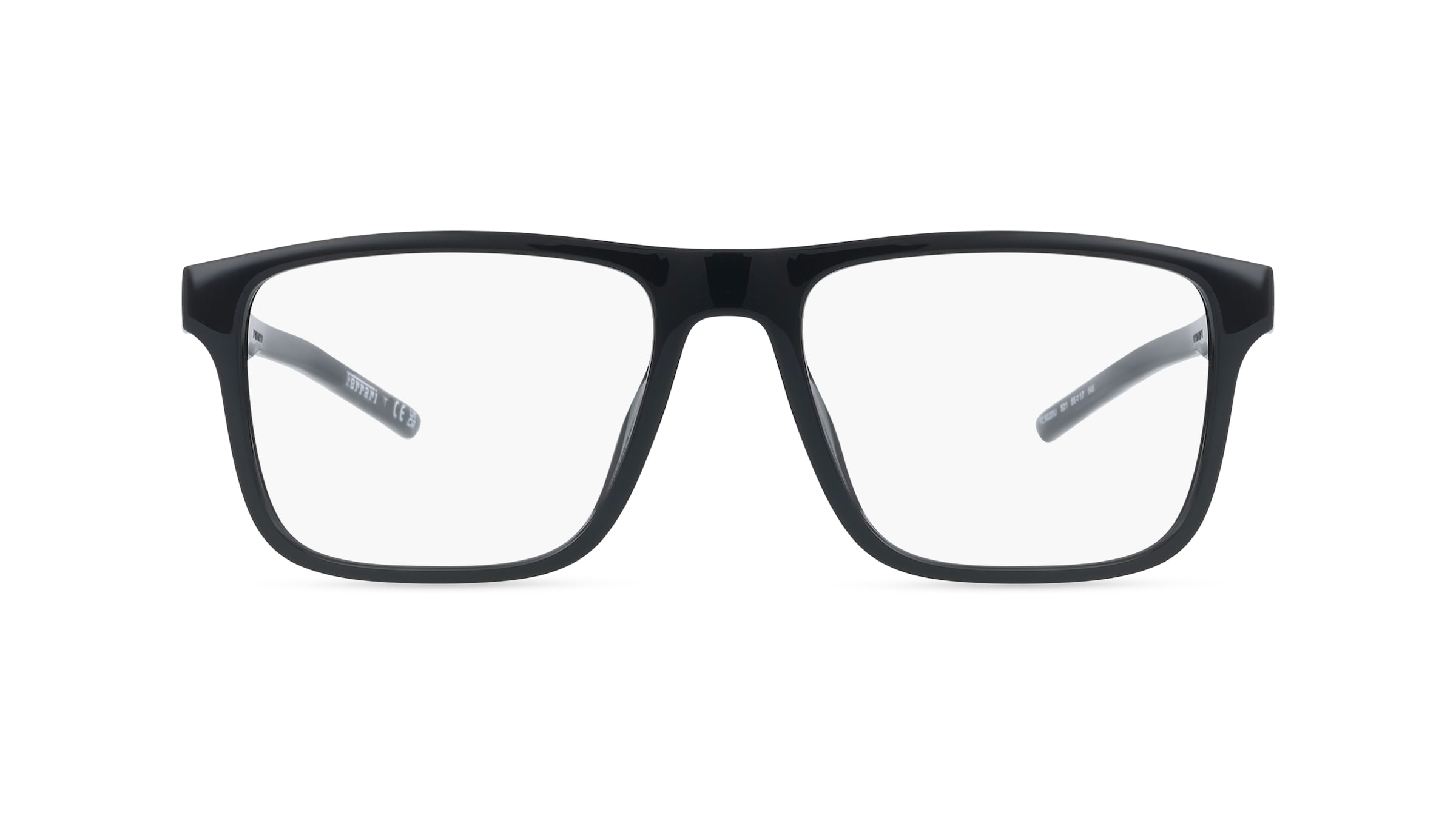 Scuderia Ferrari FZ8020U Unisex-Brille inkl. Gläser Vollrand Quadratisch Kunststoff-Gestell 55/17/145, schwarz