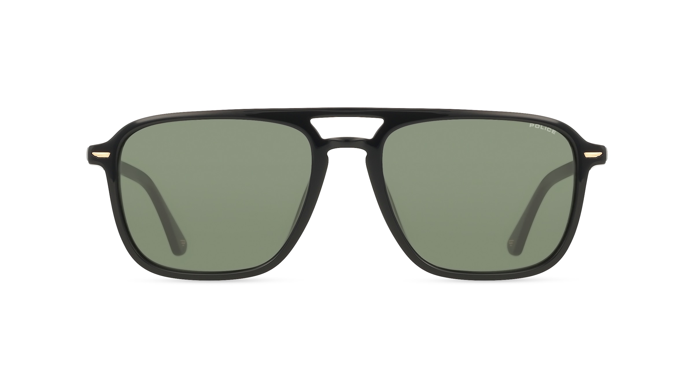 Police SPLR78 Herren-Sonnenbrille Vollrand Quadratisch Kunststoff-Gestell, schwarz