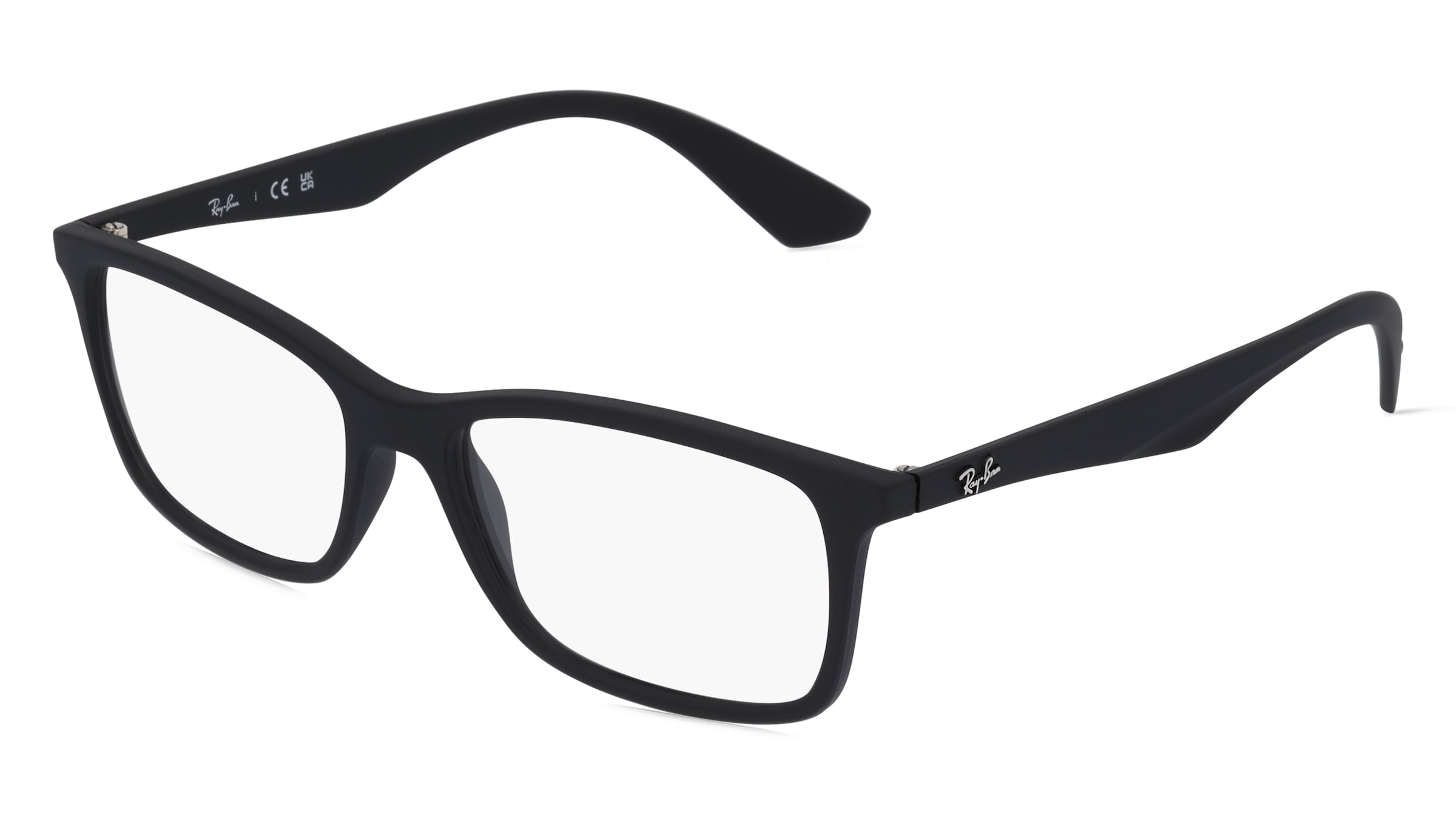 Ray-Ban RX7047 Herren-Brille inkl. Gläser Vollrand Quadratisch Kunststoff-Gestell 56/17/145, Schwarz