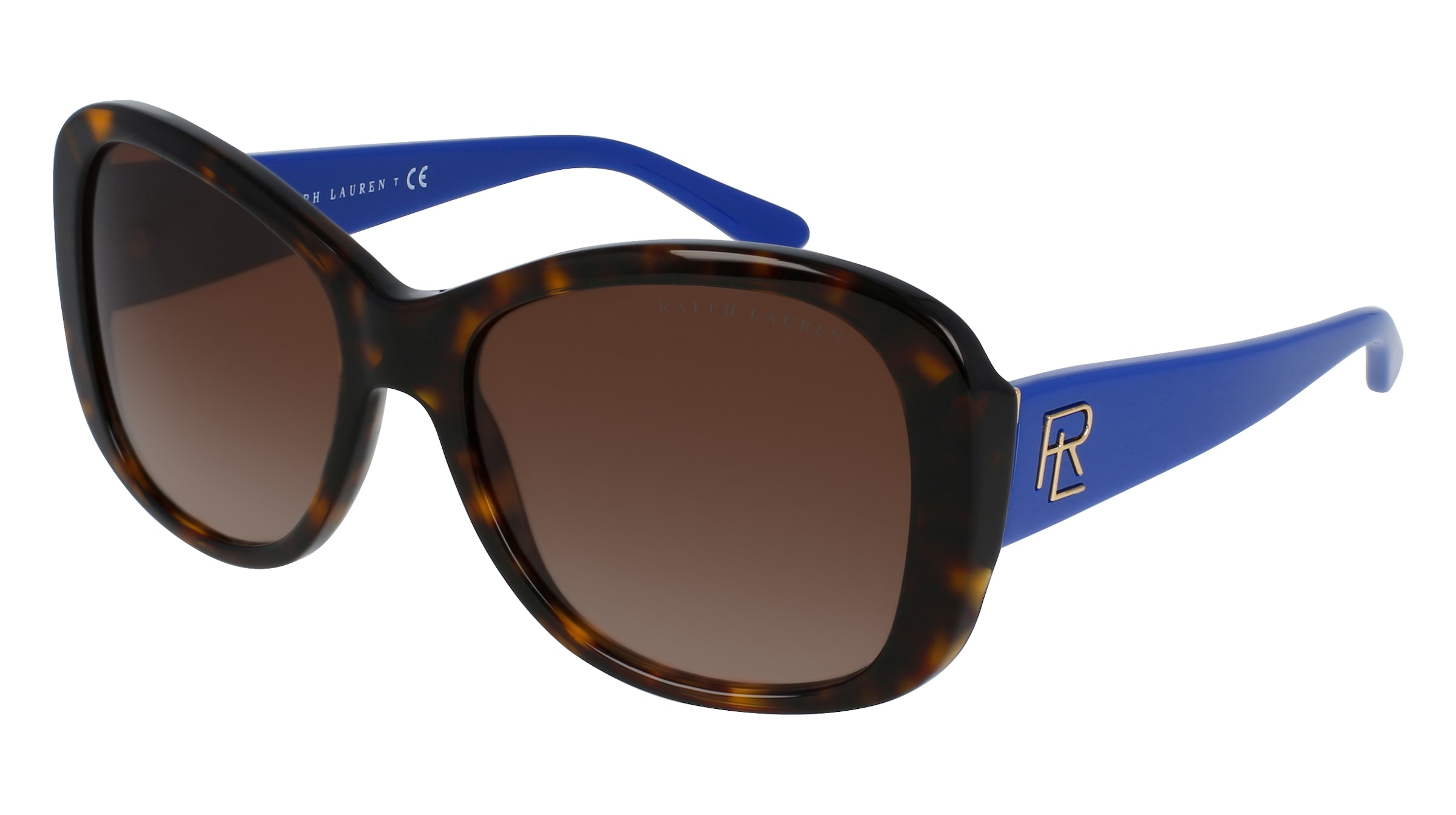 Ralph Lauren RL8144 Damen-Sonnenbrille Vollrand Butterfly Acetat-Gestell, Havanna