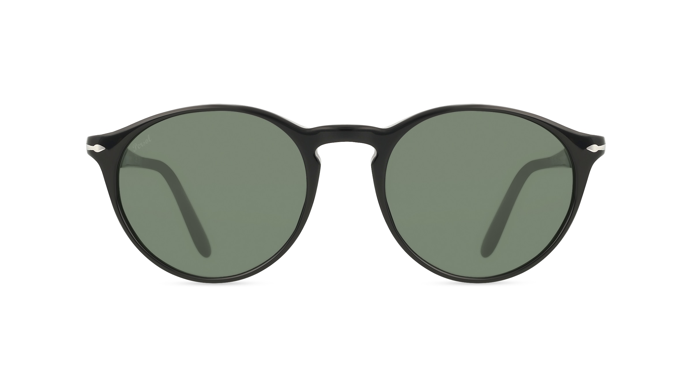 Persol 0PO3092SM Herren-Sonnenbrille Vollrand Rund Acetat-Gestell, schwarz