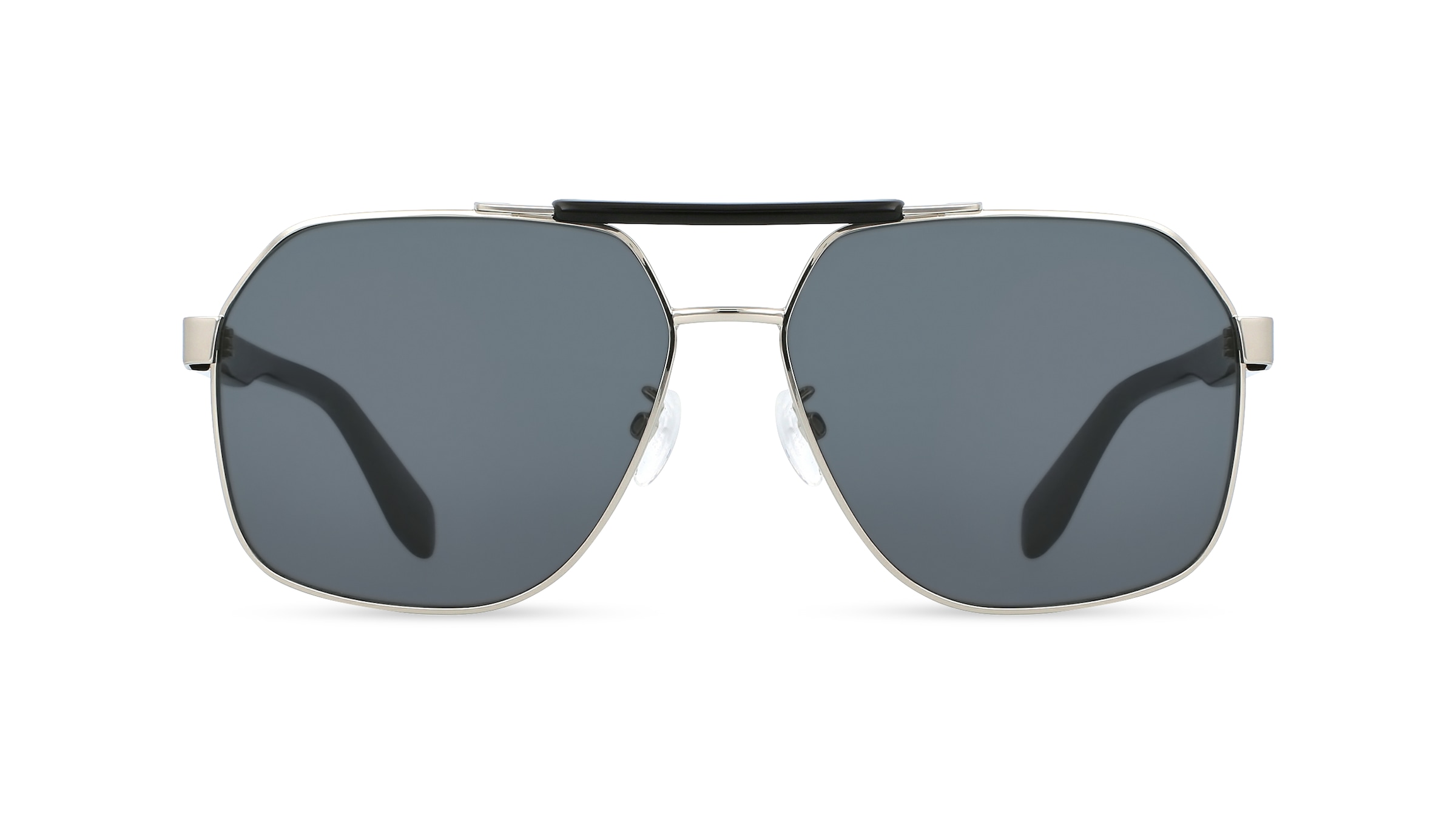 Adidas Originals OR0064 Herren-Sonnenbrille Vollrand Eckig Metall-Gestell, silber