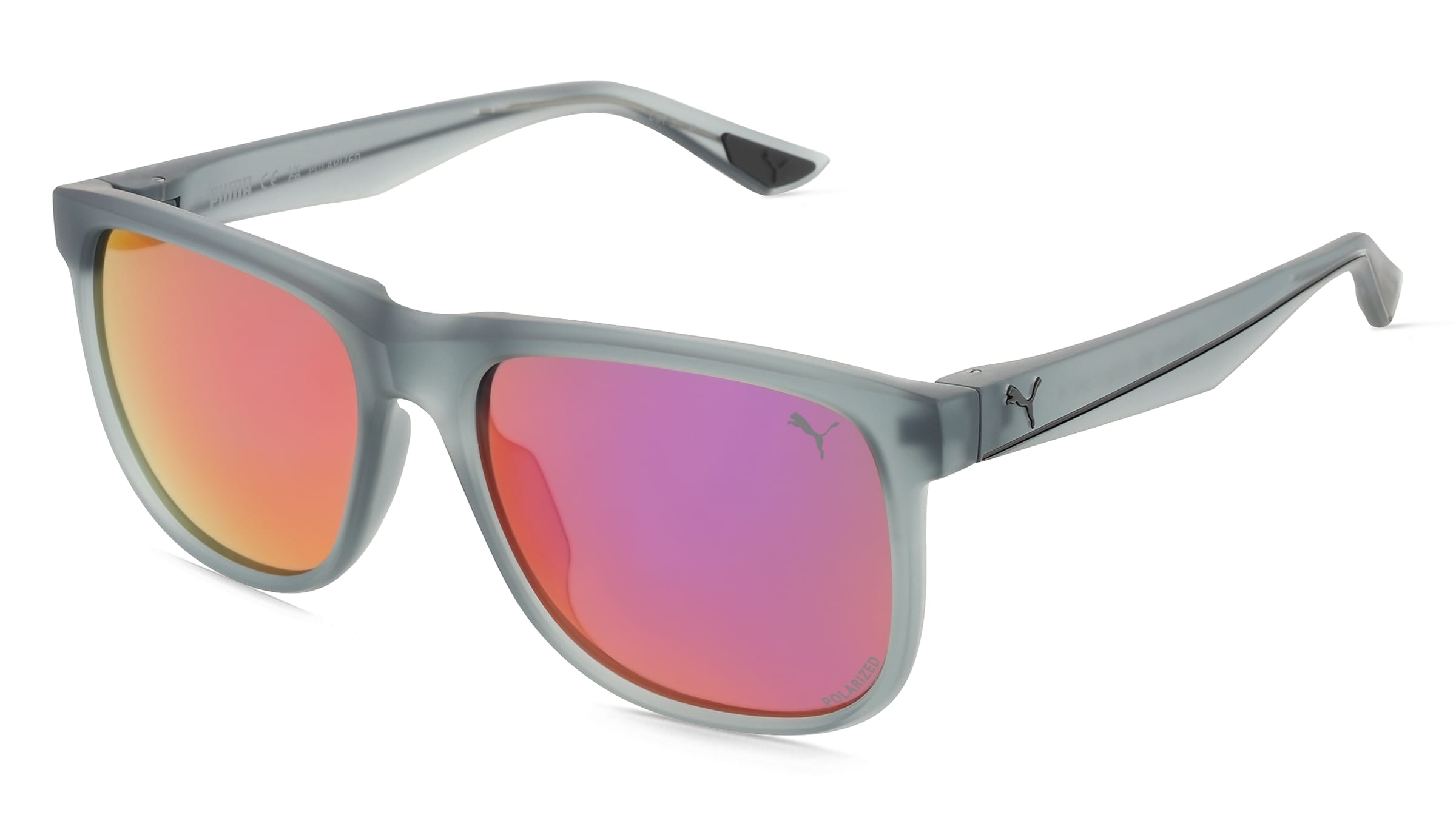 Puma PU0442S Herren-Sonnenbrille Vollrand Eckig Kunststoff-Gestell, Grau