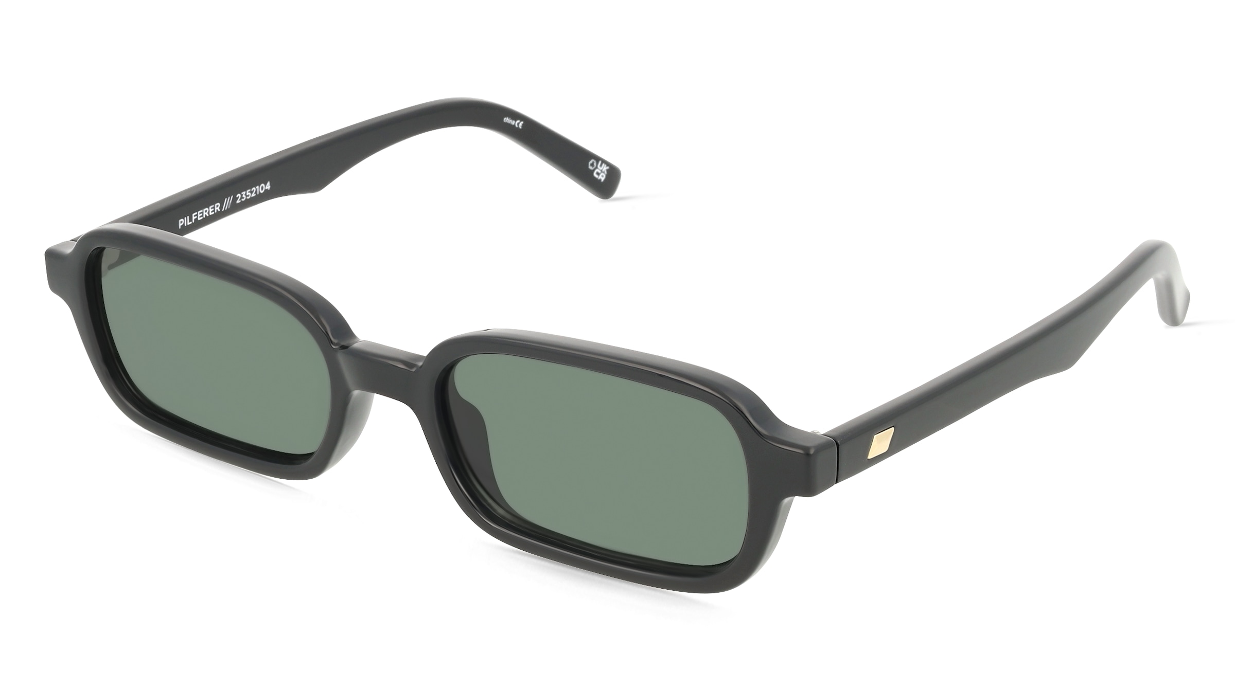 Le Specs PILFERER Damen-Sonnenbrille Vollrand Eckig Kunststoff-Gestell, Schwarz
