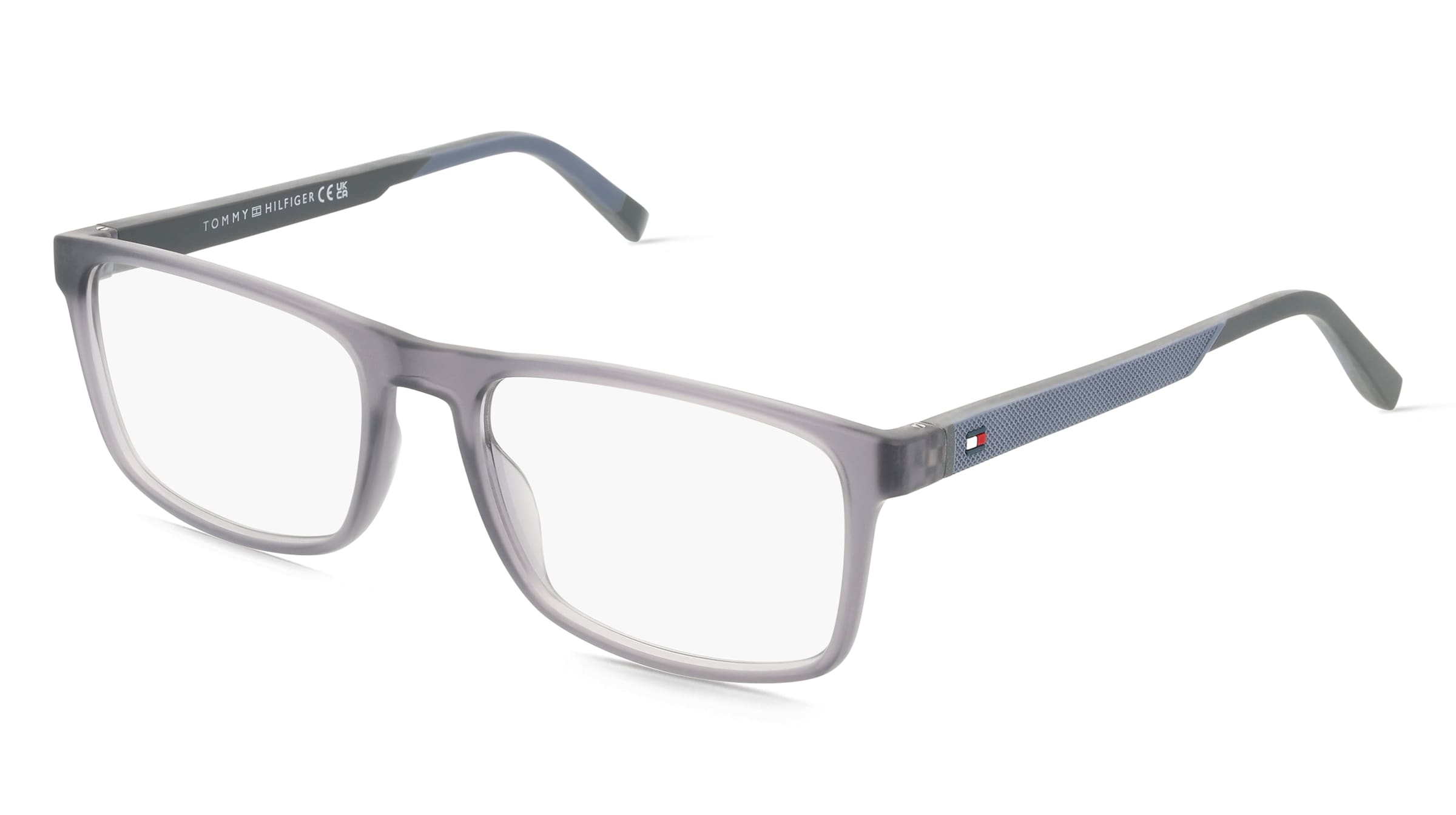 Tommy Hilfiger TH 2148 Herren-Brille inkl. Gläser Vollrand Eckig Kunststoff-Gestell 55/18/145, Grau