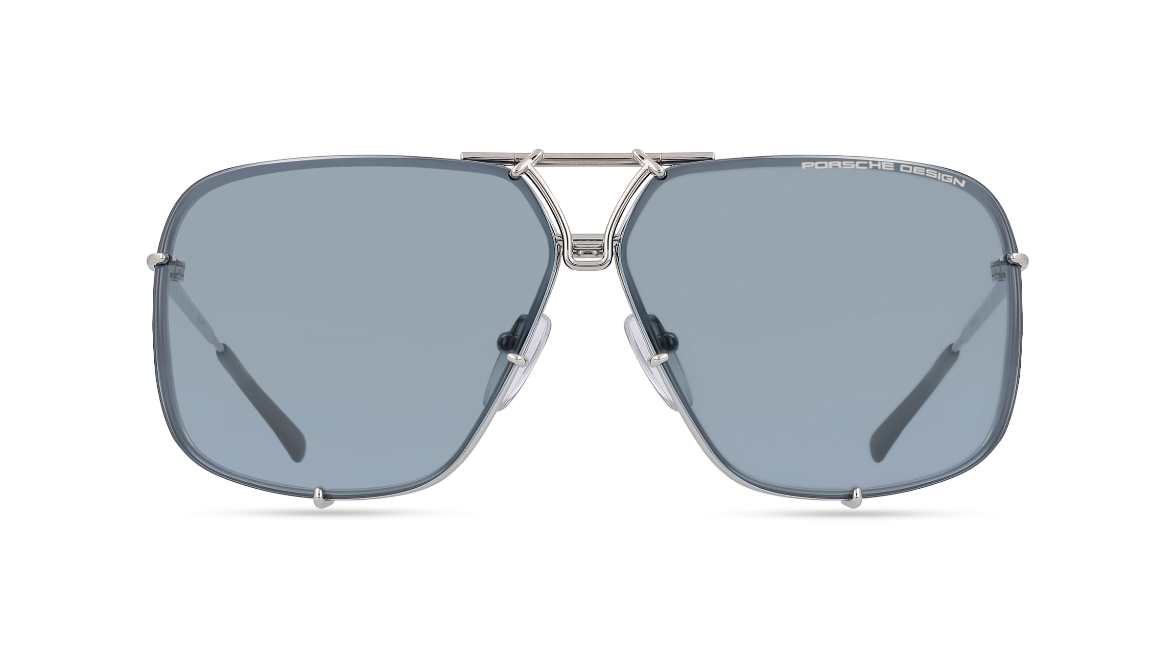 Porsche Design 8928 Herren-Sonnenbrille Vollrand Pilot Metall-Gestell, silber