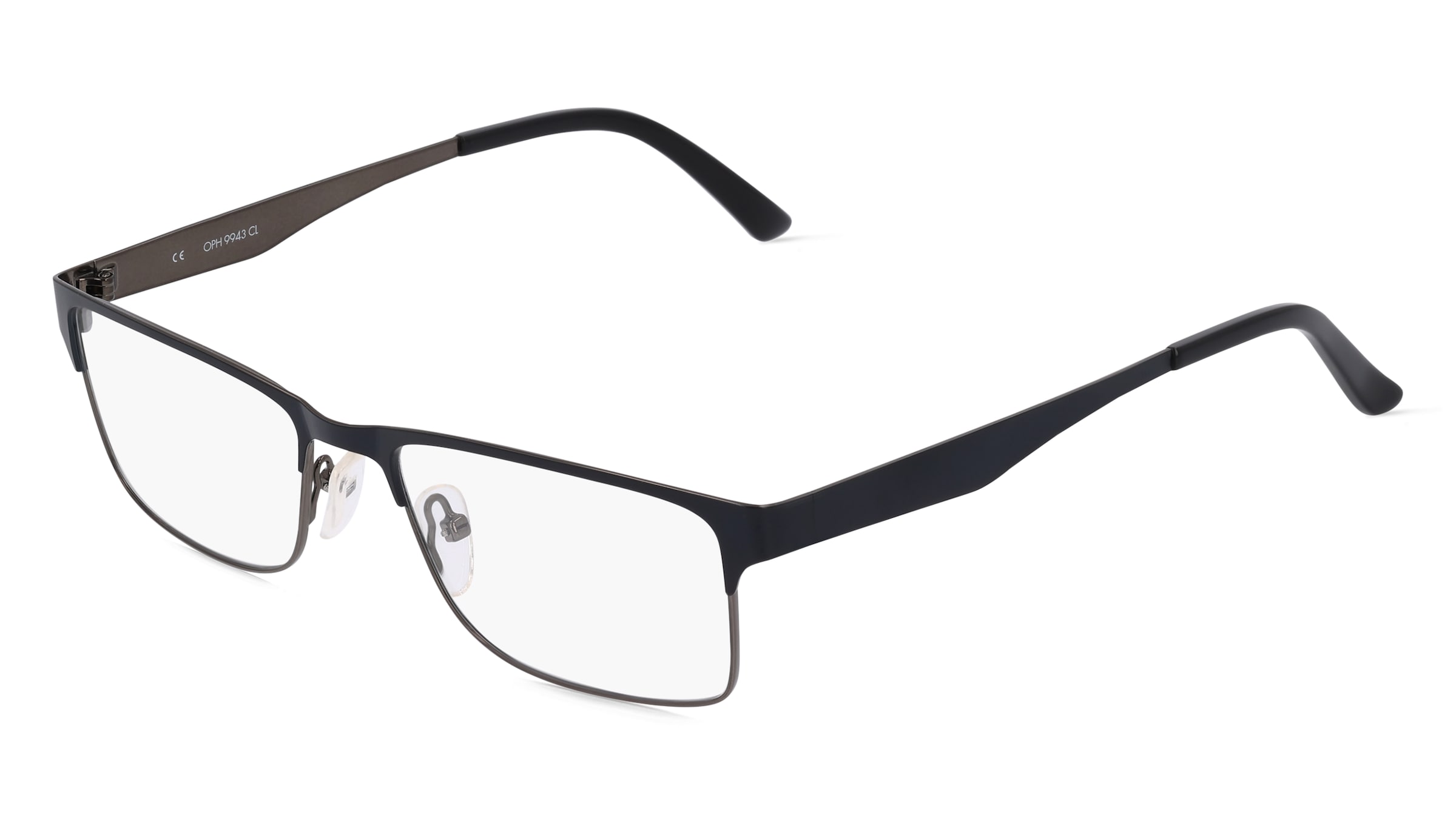 Fielmann OPH 9943 CL Herren-Brille inkl. Gläser Vollrand Quadratisch Metall-Gestell 53/17/140, Schwarz