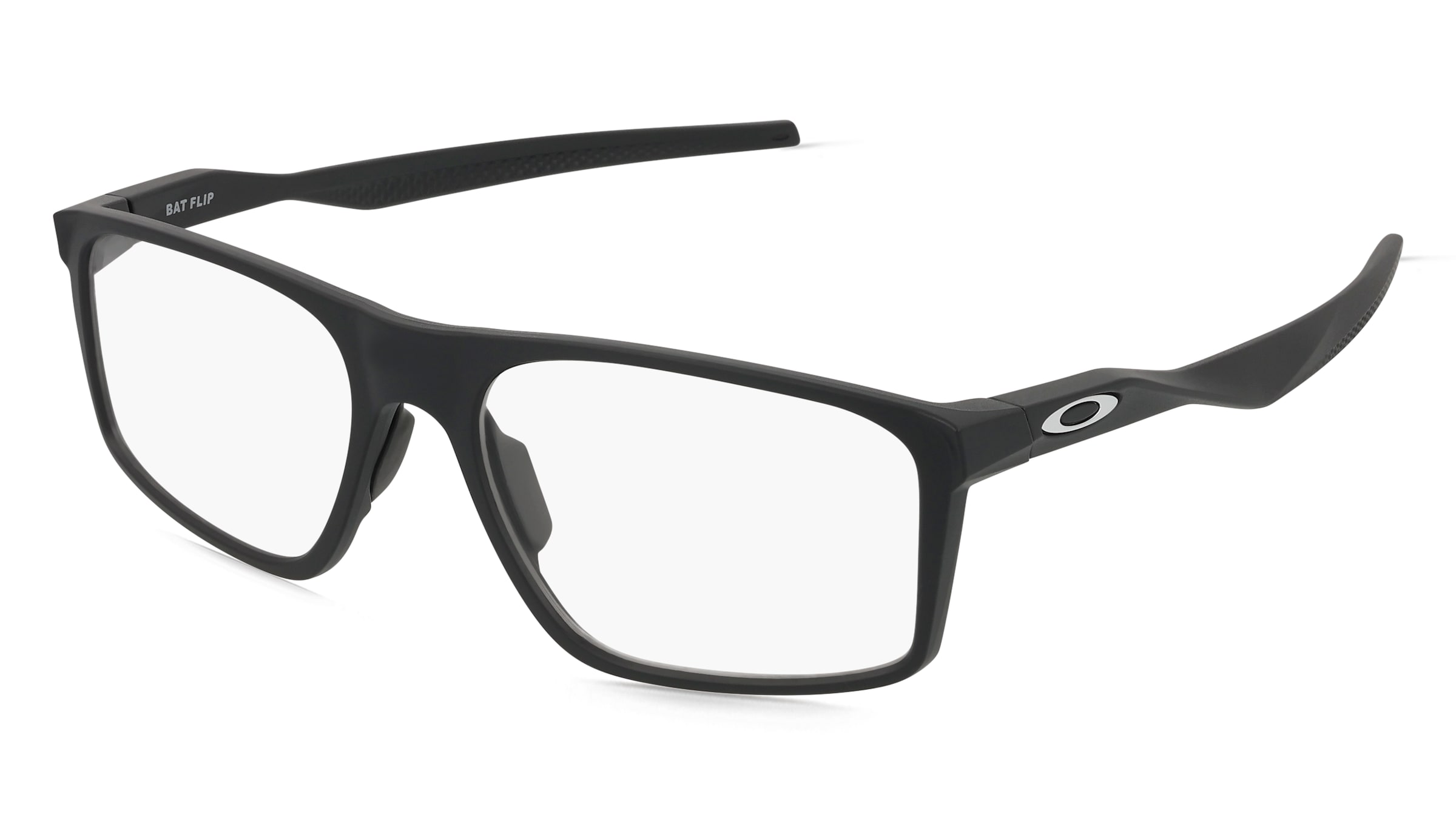 Oakley 0OX8183 BAT FLIP Herren-Brille inkl. Gläser Vollrand Quadratisch Kunststoff-Gestell 58/18/148, Schwarz