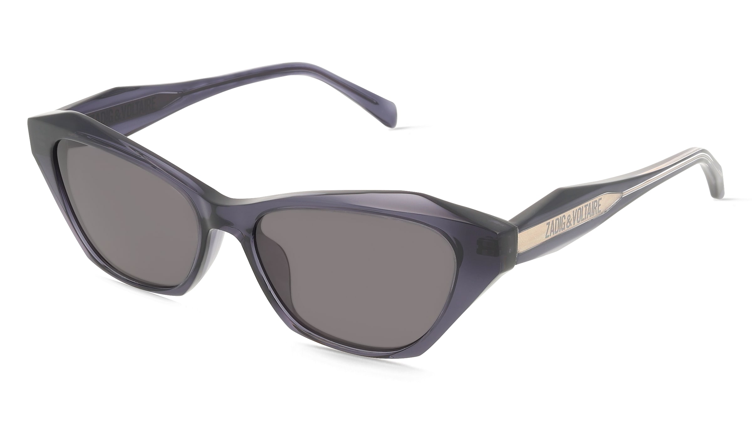Zadig &amp; Voltaire SZV469V Damen-Sonnenbrille Vollrand Cat Eye Kunststoff-Gestell, Grau