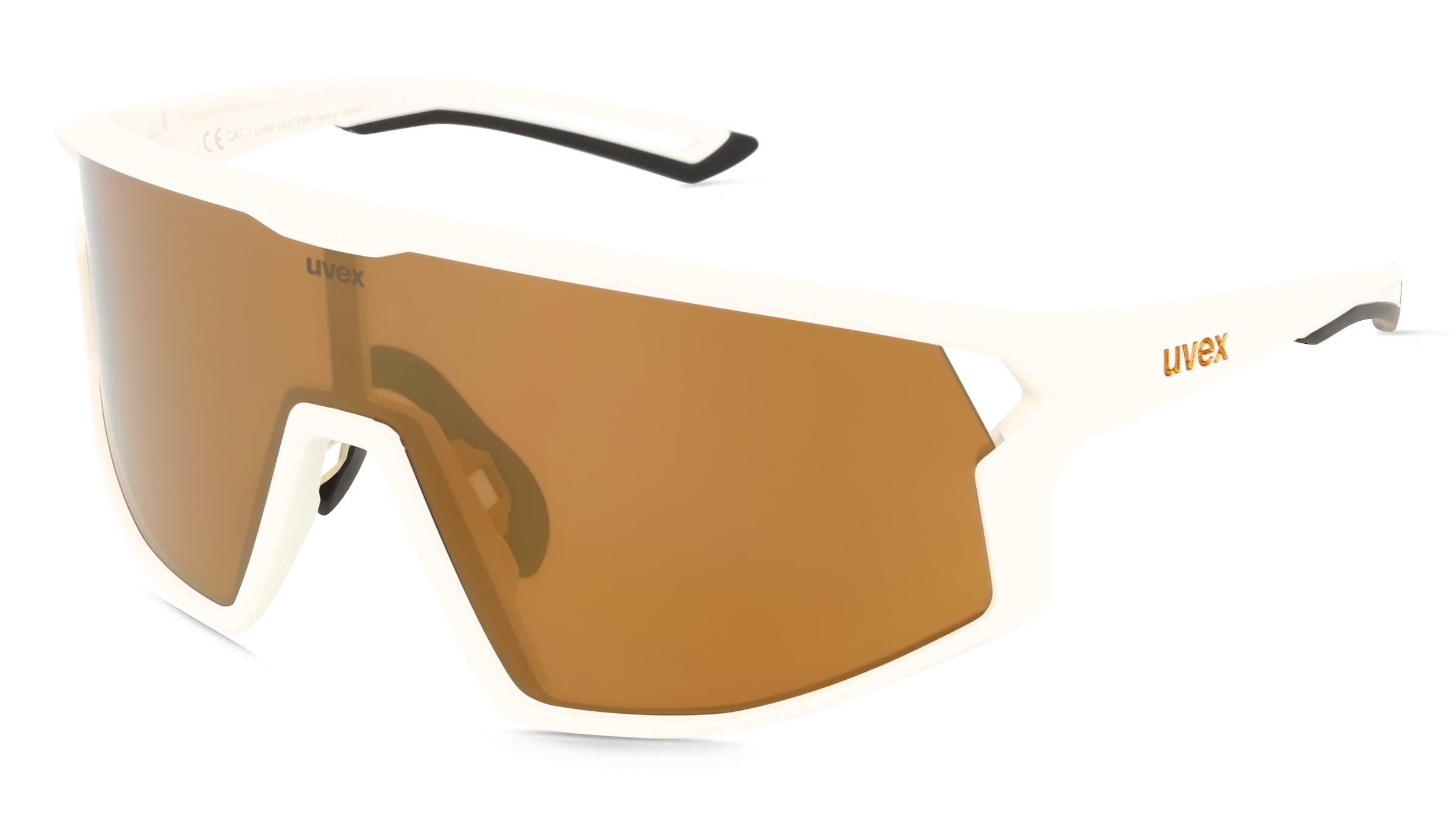 Uvex Sports S533089 skyryse Unisex-Sonnenbrille Vollrand Monoscheibe Kunststoff-Gestell, Weiß