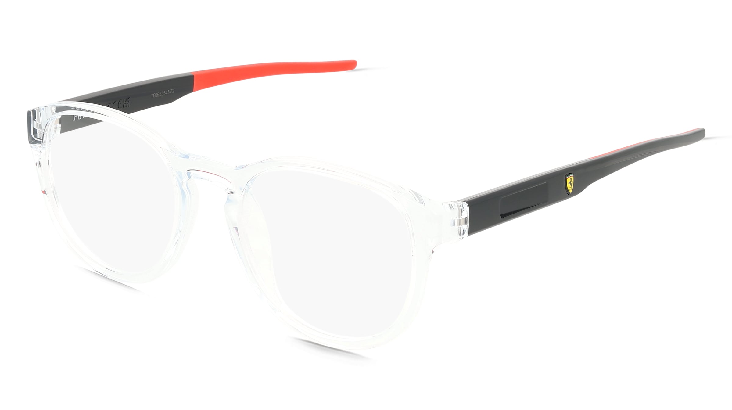 Scuderia Ferrari FZ8009U Unisex-Brille inkl. Gläser Vollrand Panto Kunststoff-Gestell 52/20/145, Transparent