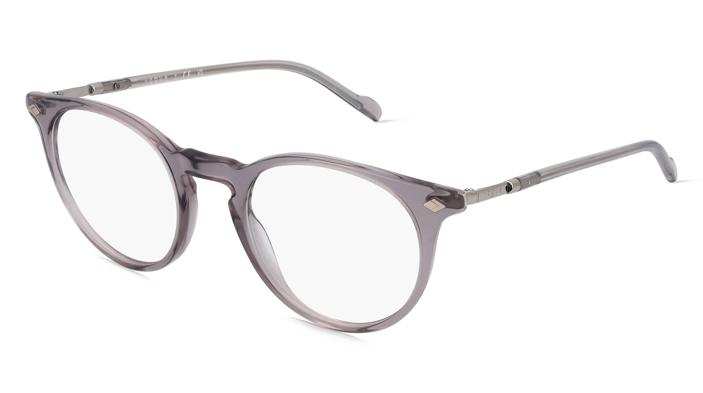 Vogue VO5434 Herren-Brille inkl. Gläser Vollrand Panto Acetat-Gestell 47/22/145, Grau