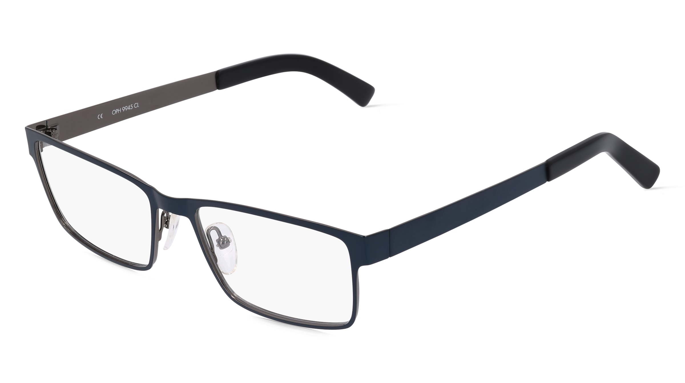 Fielmann OPH 9945 CL Herren-Brille inkl. Gläser Vollrand Quadratisch Edelstahl-Gestell 54/17/140, Blau