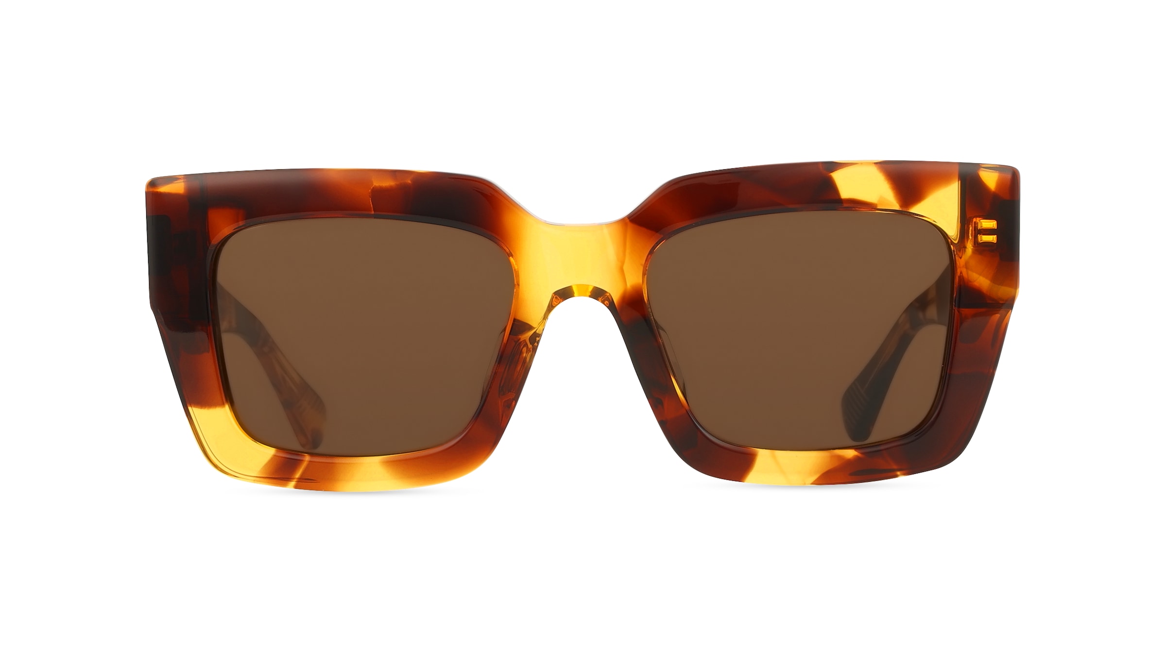 Bottega Veneta BV1212S Damen-Sonnenbrille Vollrand Eckig Recycled Acetat-Gestell, braun