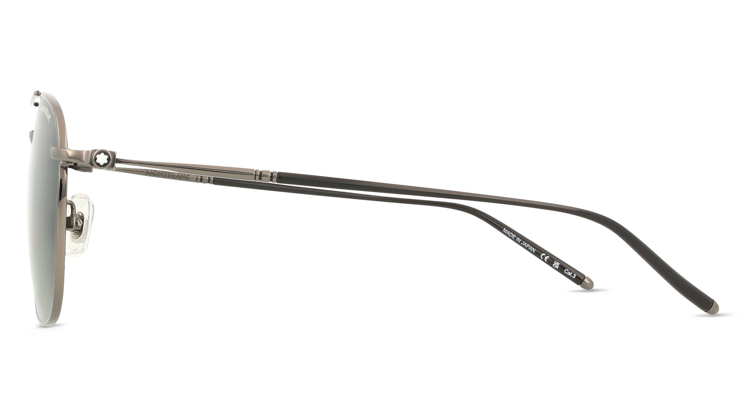 Thumbnail - Montblanc MB0417SA Herren-Sonnenbrille Vollrand Pilot Titan-Gestell, grau