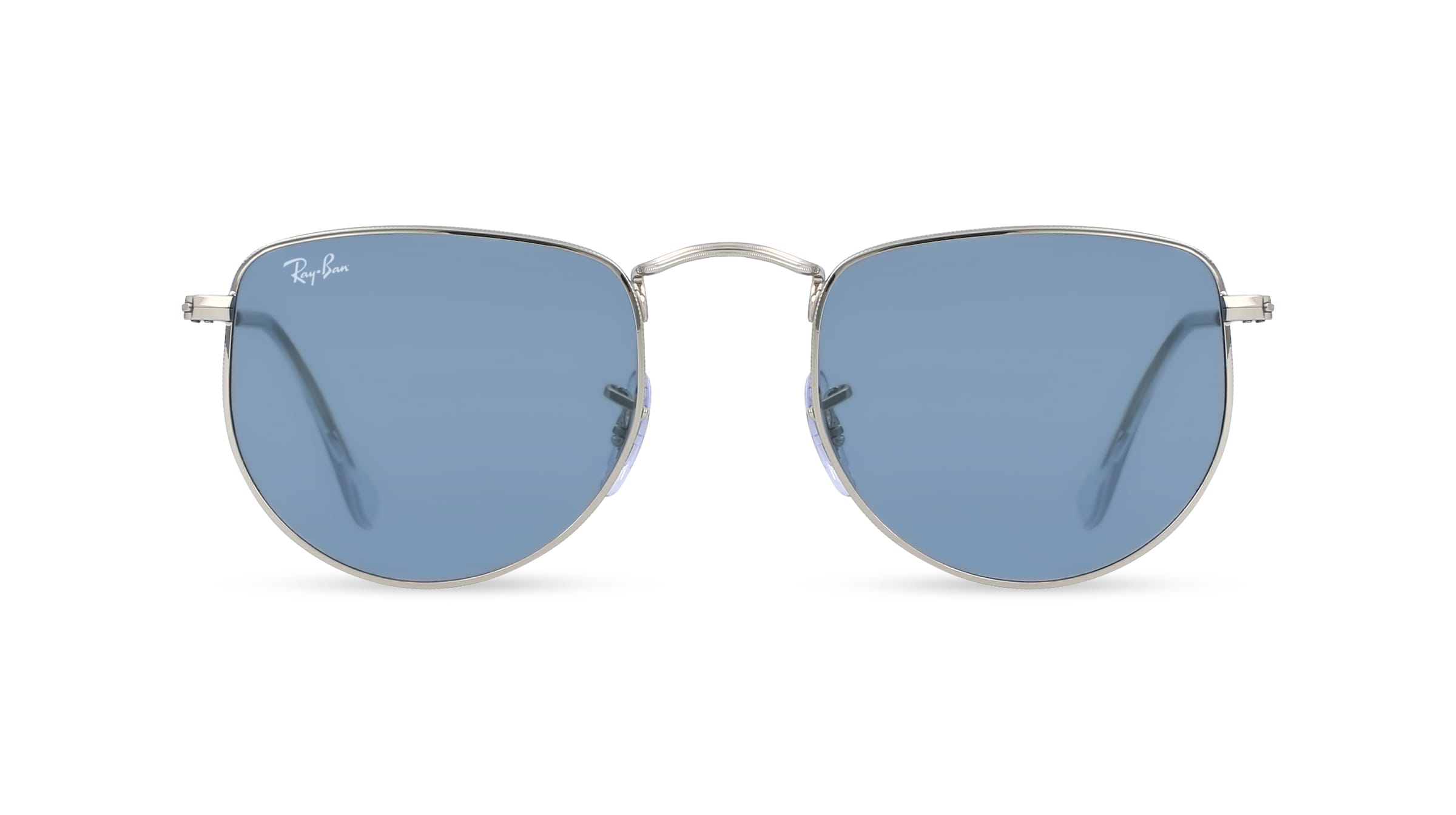 Ray-Ban RB 3958 ELON Unisex-Sonnenbrille Vollrand Oval Metall-Gestell, silber