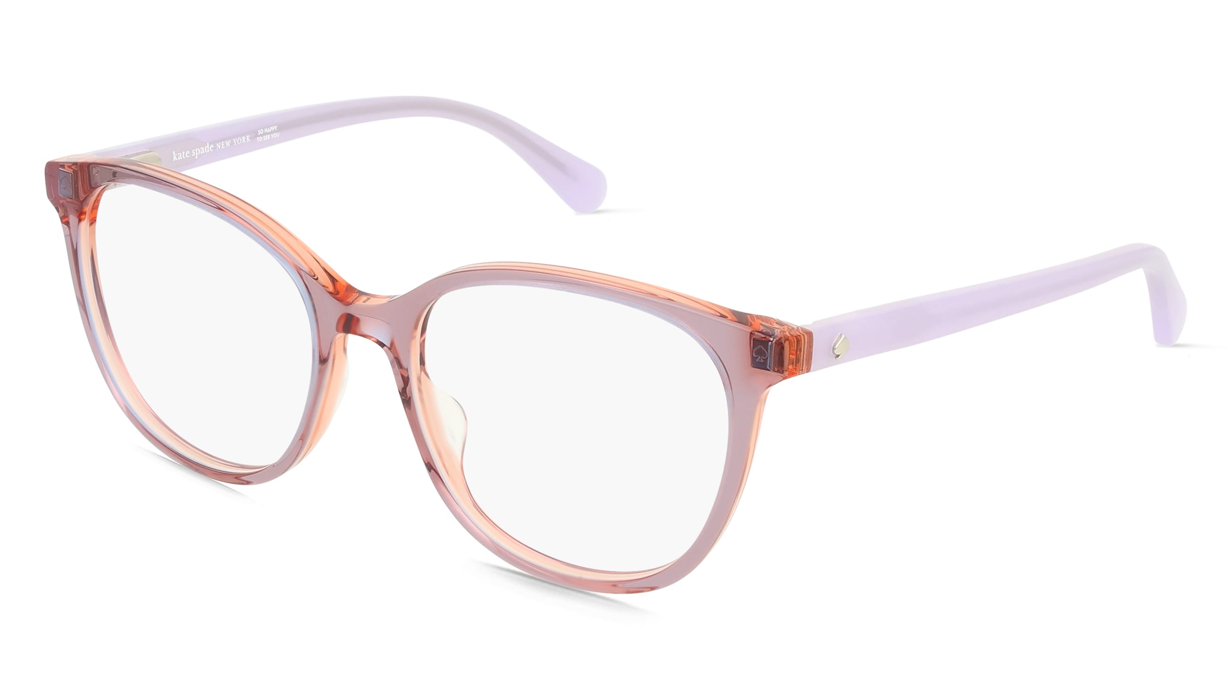 Kate Spade KS ADELLE 2 Damen-Brille inkl. Gläser Vollrand Quadratisch Acetat-Gestell 51/17/140, Lila