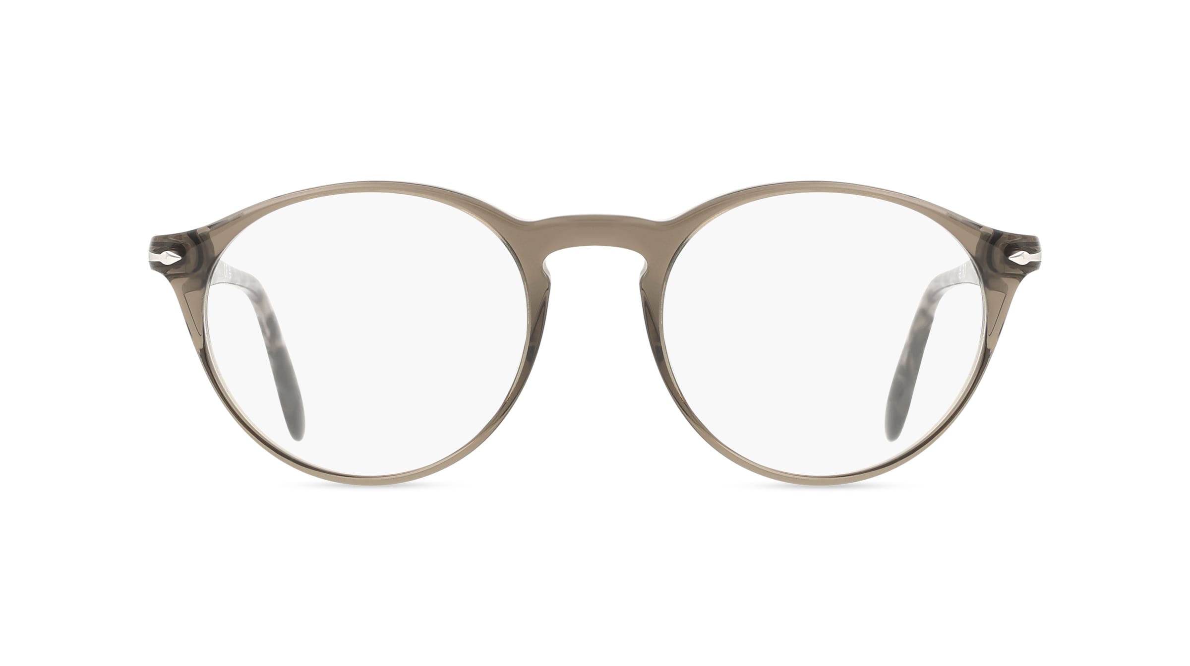 Persol PO3092V Herren-Brille inkl. Gläser Vollrand Panto Acetat-Gestell 50mm/19mm/145mm, grau