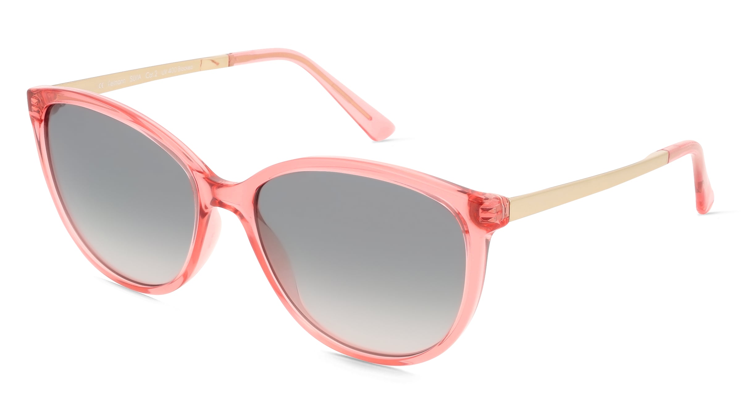 Fielmann MC 530 SUN CL SILVIA Damen-Sonnenbrille Vollrand Rund Propionat-Gestell, Pink