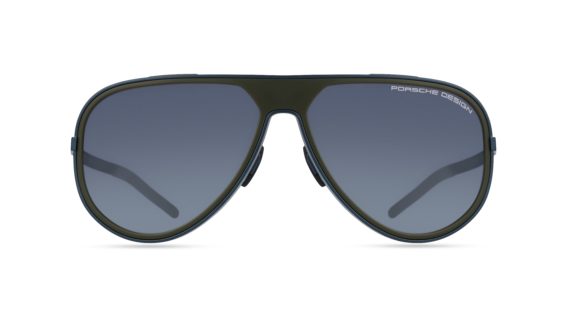 Porsche Design 8684 Herren-Sonnenbrille Vollrand Pilot Metall-Gestell, grün