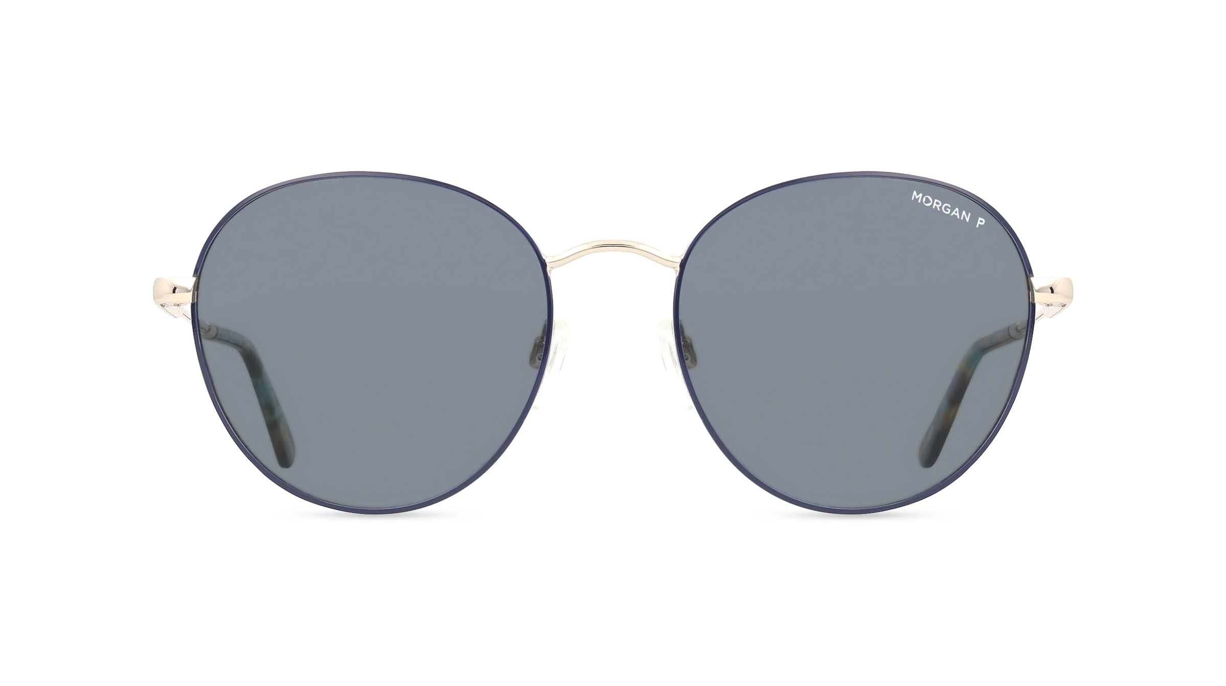 Morgan MO 7381 Damen-Sonnenbrille Vollrand Rund Edelstahl-Gestell, gold