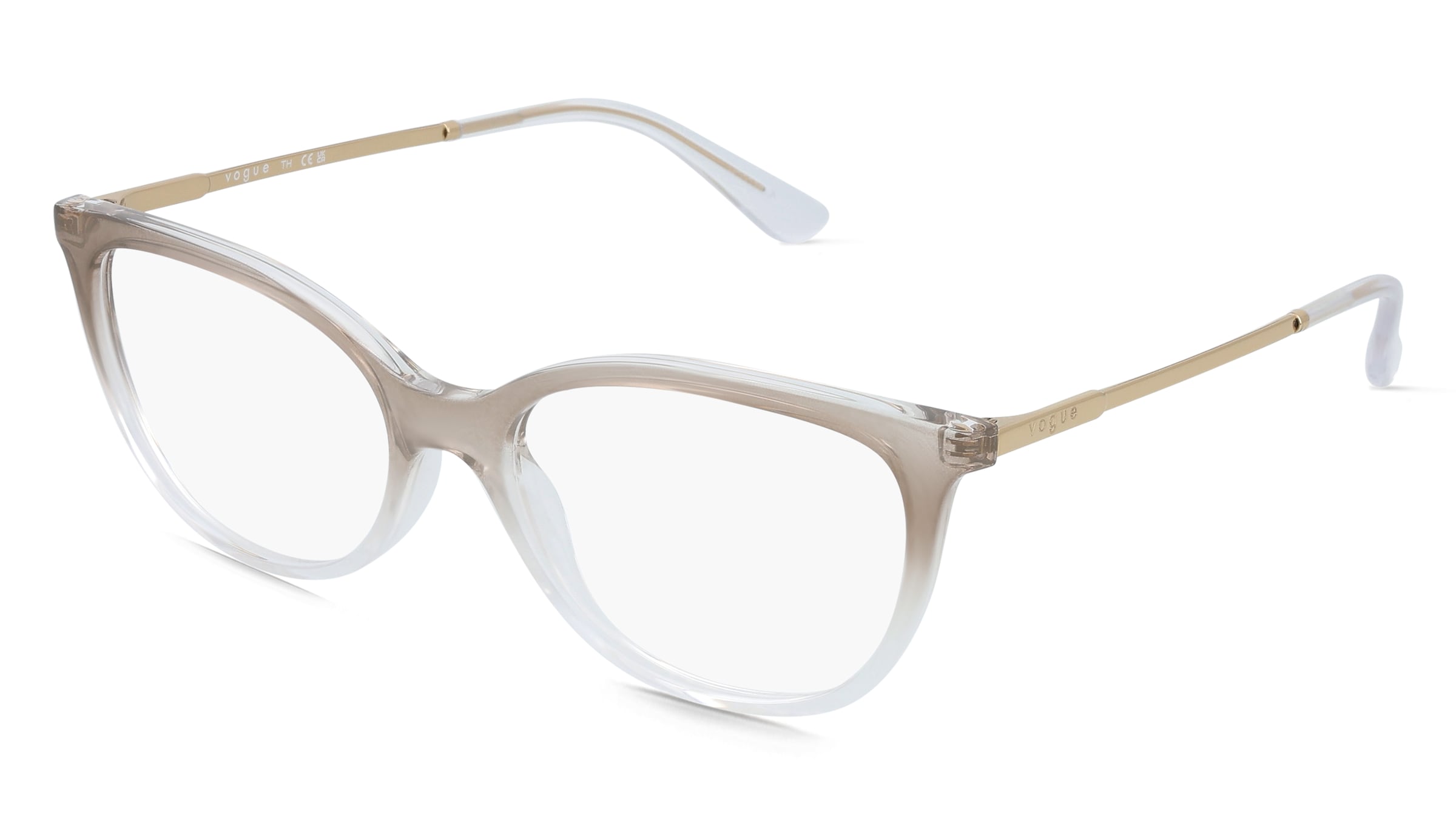 Vogue 0VO5673 Damen-Brille inkl. Gläser Vollrand Oval Kunststoff-Gestell 52/16/140, Braun