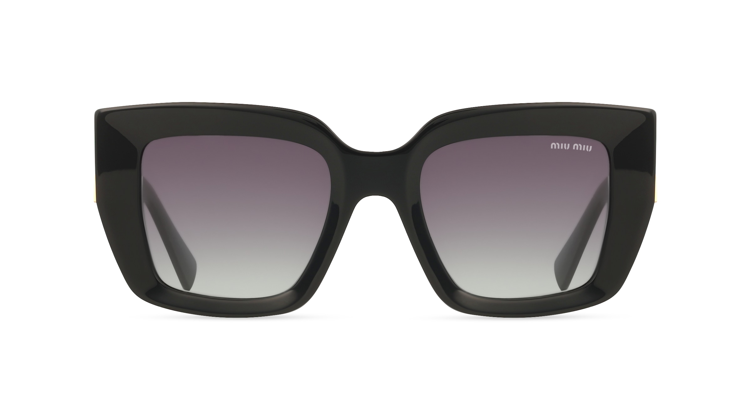 Miu Miu 0MU B05S Damen-Sonnenbrille Vollrand Quadratisch Acetat-Gestell, schwarz