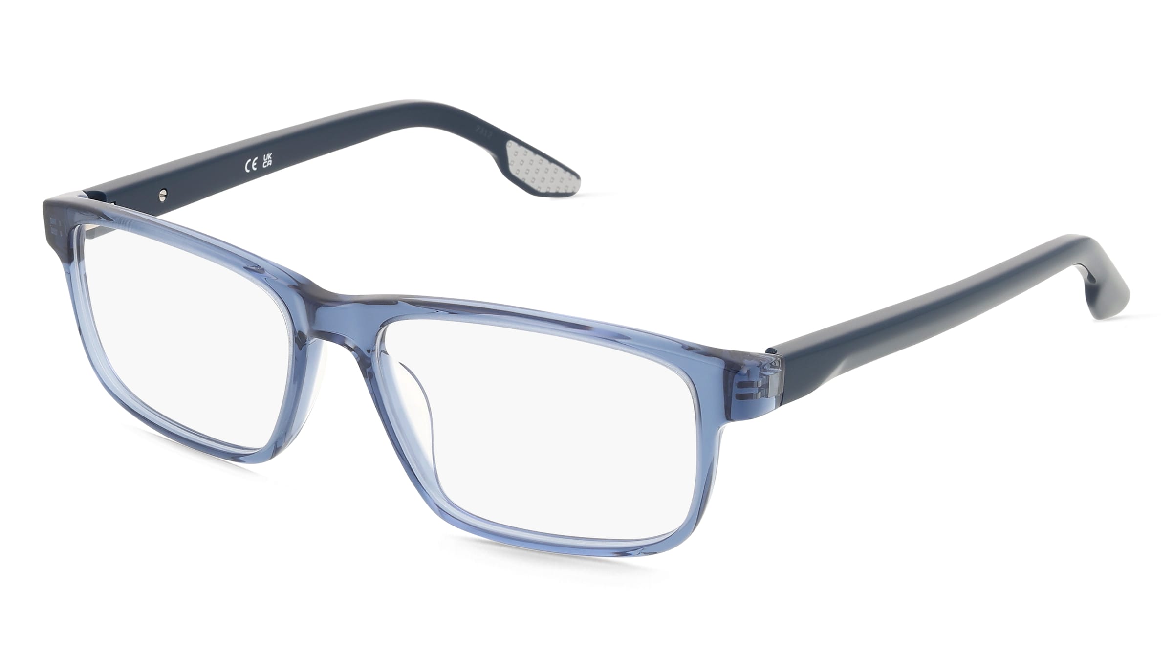 Nike 7170 Unisex-Brille inkl. Gläser Vollrand Quadratisch Acetat-Gestell 56/16/145, Blau