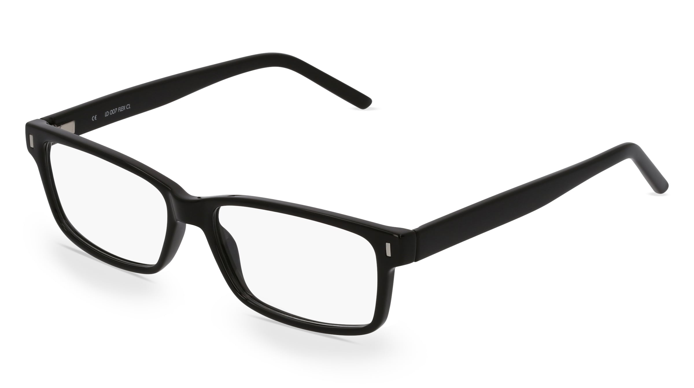 Fielmann LD 007 FLEX CL Herren-Brille inkl. Gläser Vollrand Eckig Propionat-Gestell 53mm/15mm/140mm, schwarz