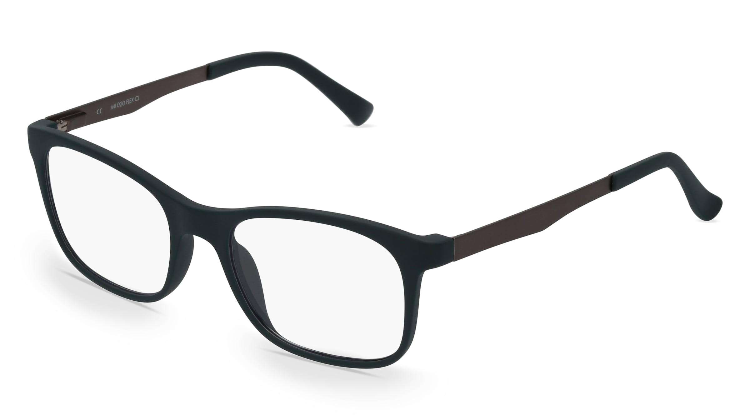Fielmann MI 020 FLEX CL Herren-Brille inkl. Gläser Vollrand Quadratisch Propionat-Gestell 52/18/140, Grün