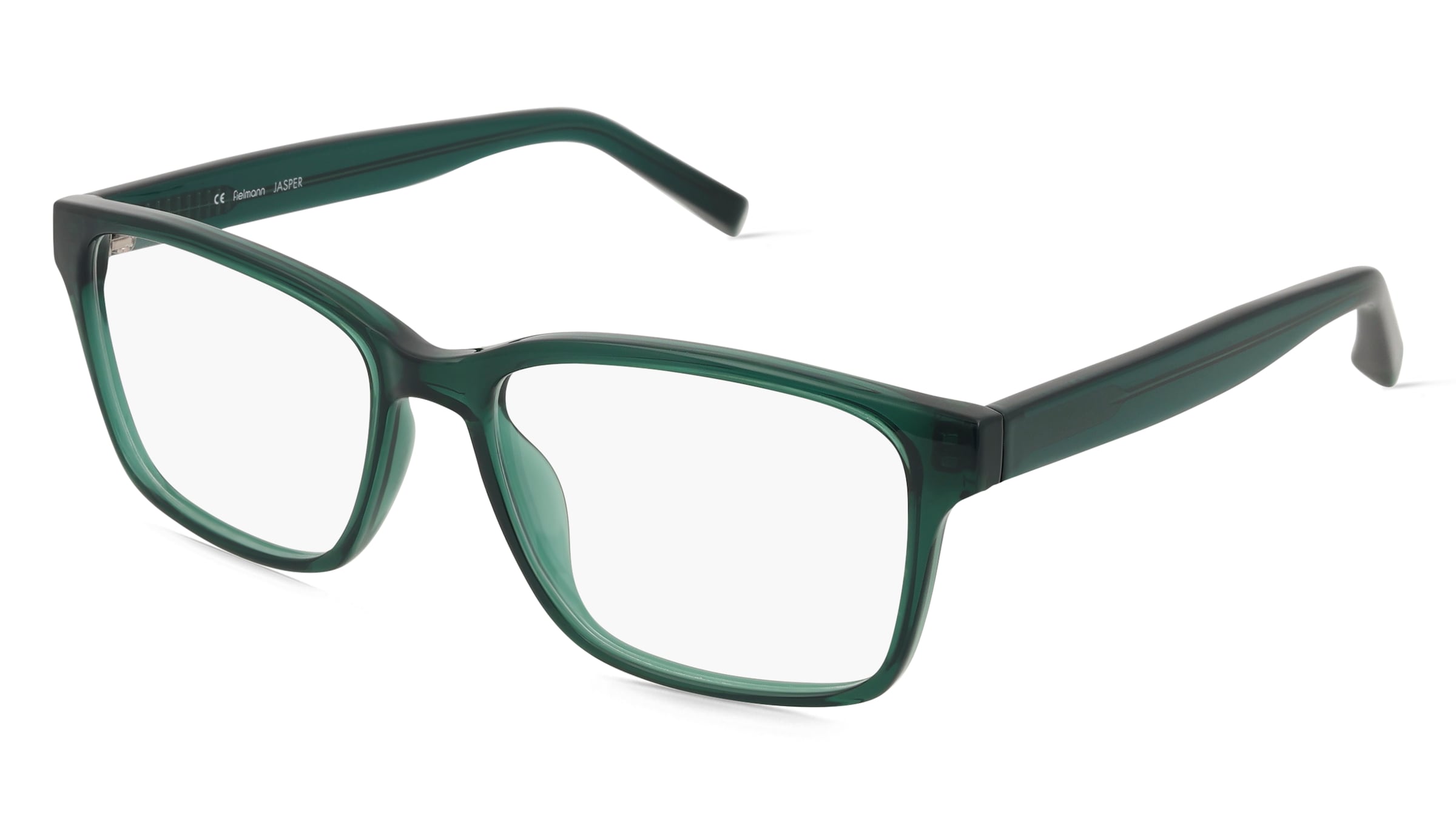 Fielmann OU 043 CL JASPER Herren-Brille inkl. Gläser Vollrand Quadratisch Acetat-Gestell 57/17/145, Grün