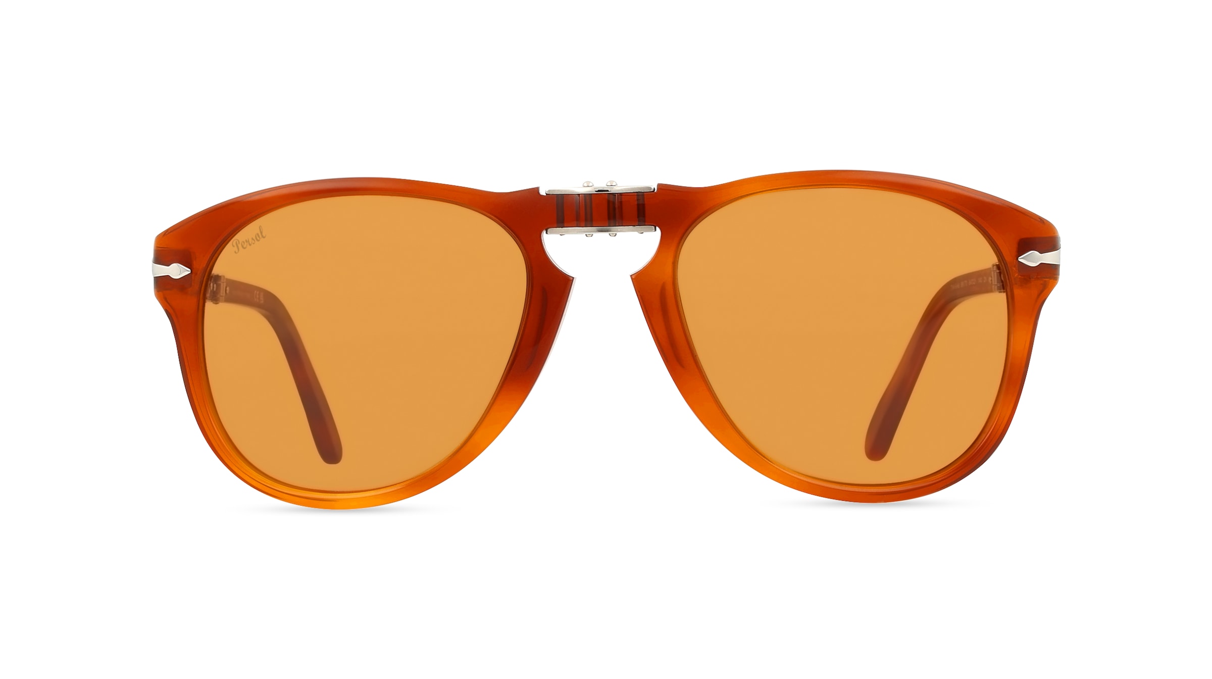 Persol PO0714SM Steve McQueen Herren-Sonnenbrille Vollrand Pilot Acetat-Gestell, orange