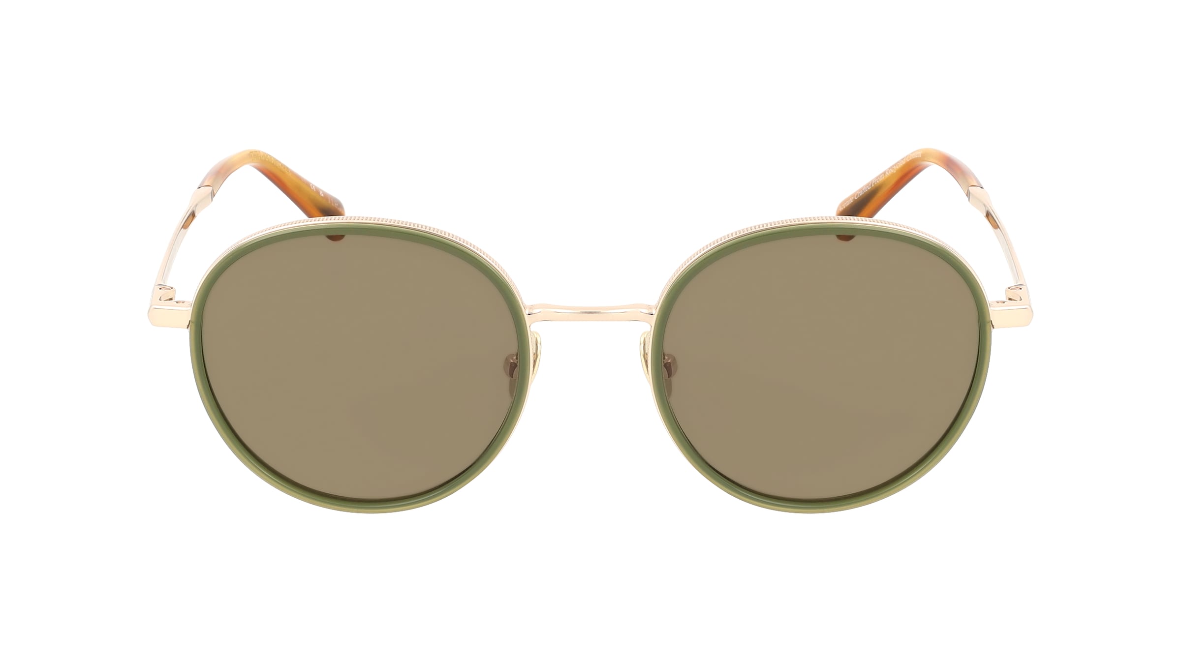 Scotch & Soda SS6025 Herren-Sonnenbrille Vollrand Rund Metall-Gestell, grün