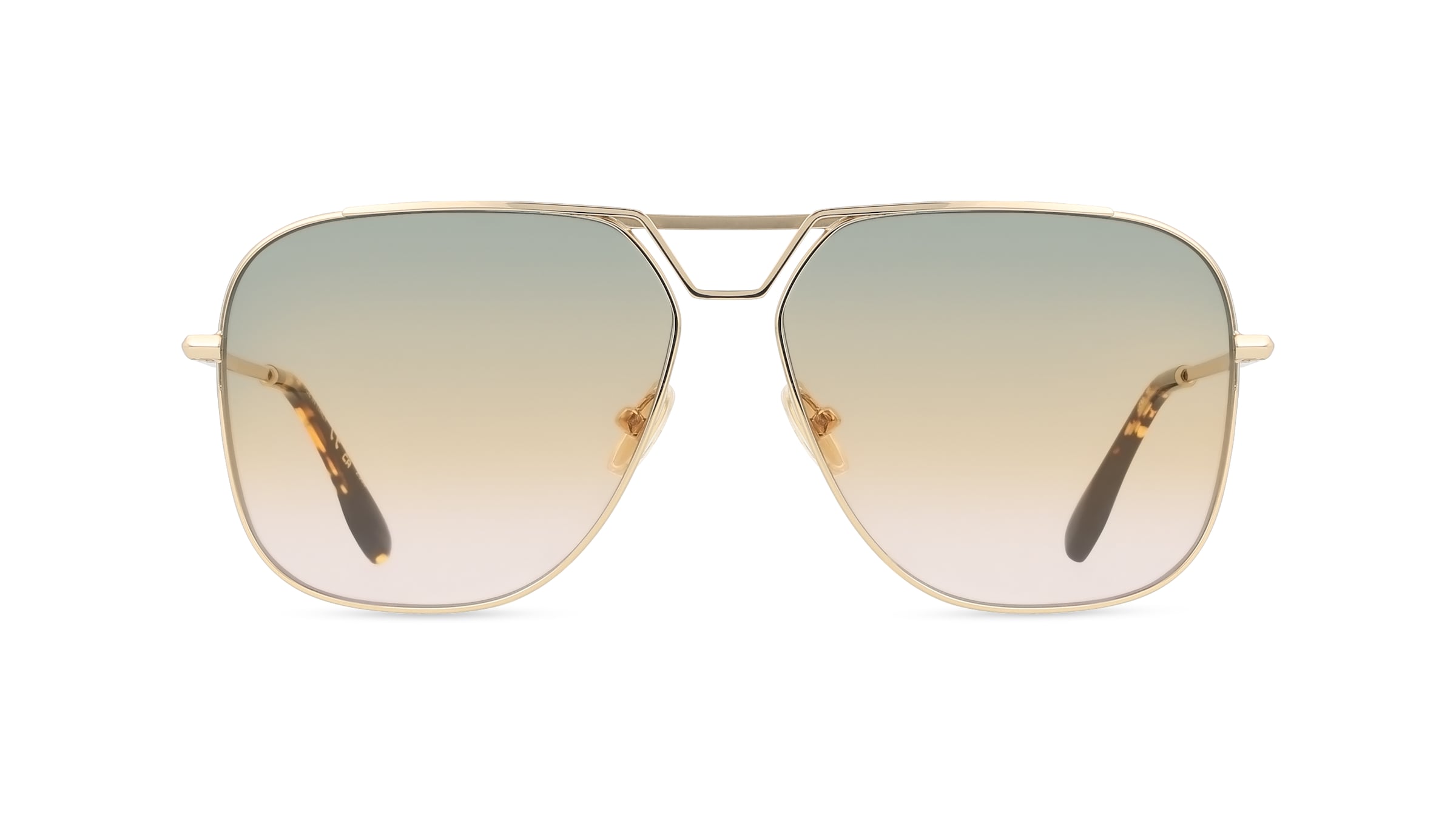 Victoria Beckham VB217S Damen-Sonnenbrille Vollrand Pilot Metall-Gestell, gold