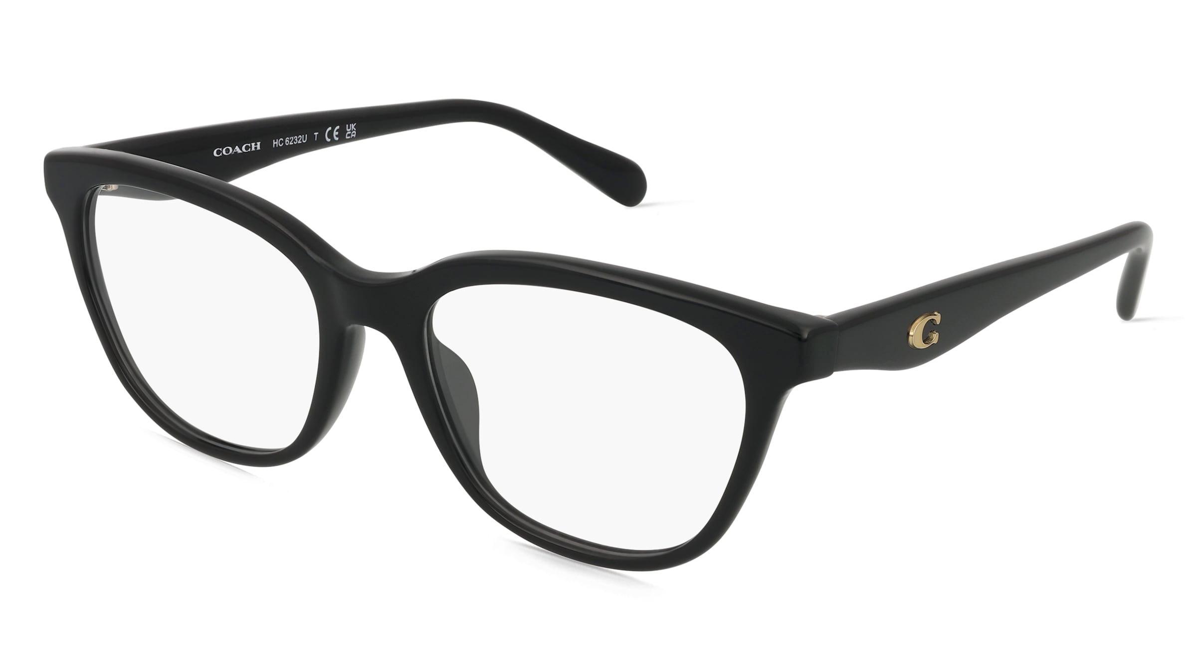 Coach 0HC6232U Damen-Brille inkl. Gläser Vollrand Quadratisch Acetat-Gestell 53/18/140, Schwarz