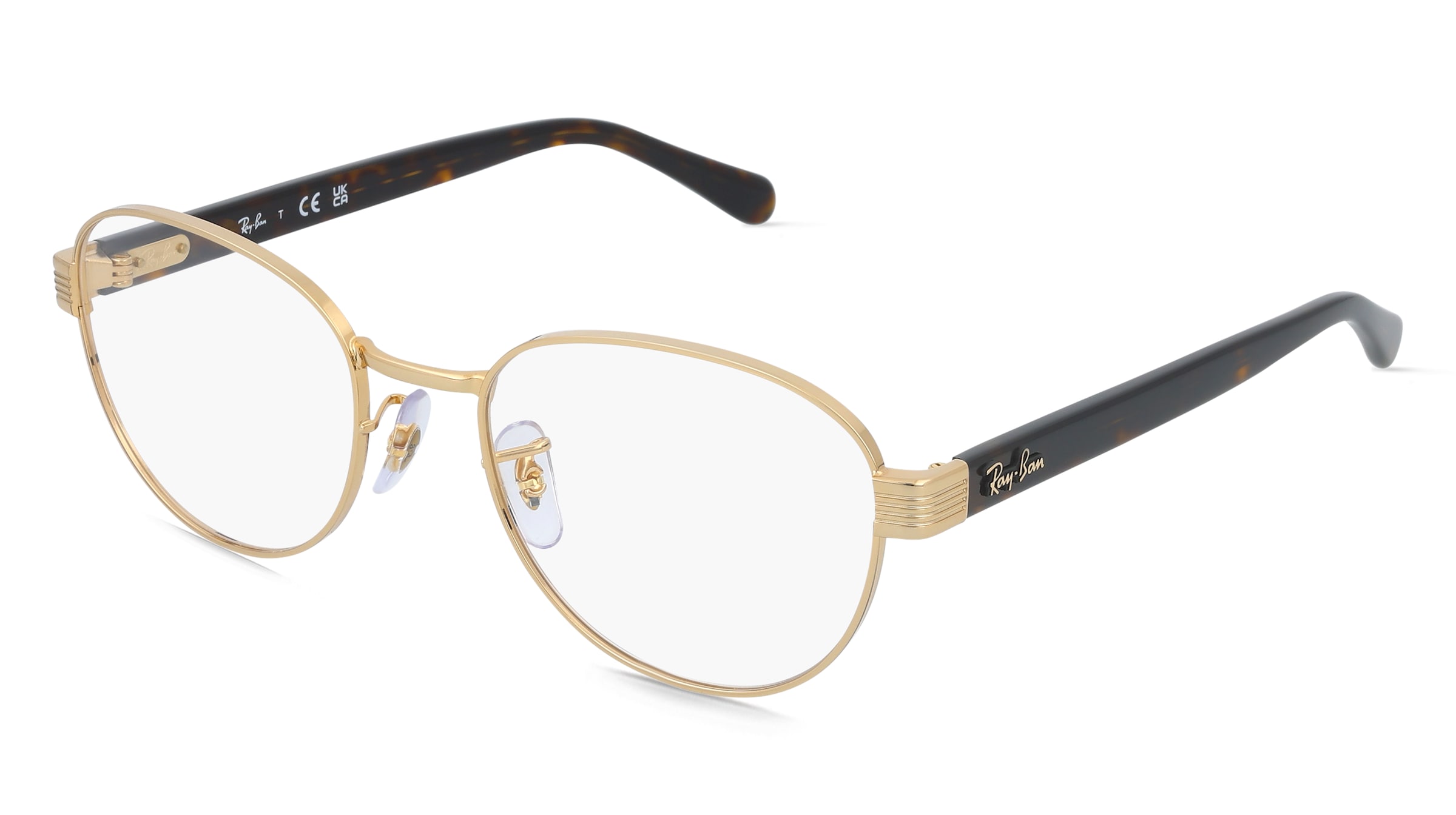 Ray-Ban 0RX6543 Unisex-Brille inkl. Gläser Vollrand Quadratisch Metall-Gestell 54/20/145, Gold