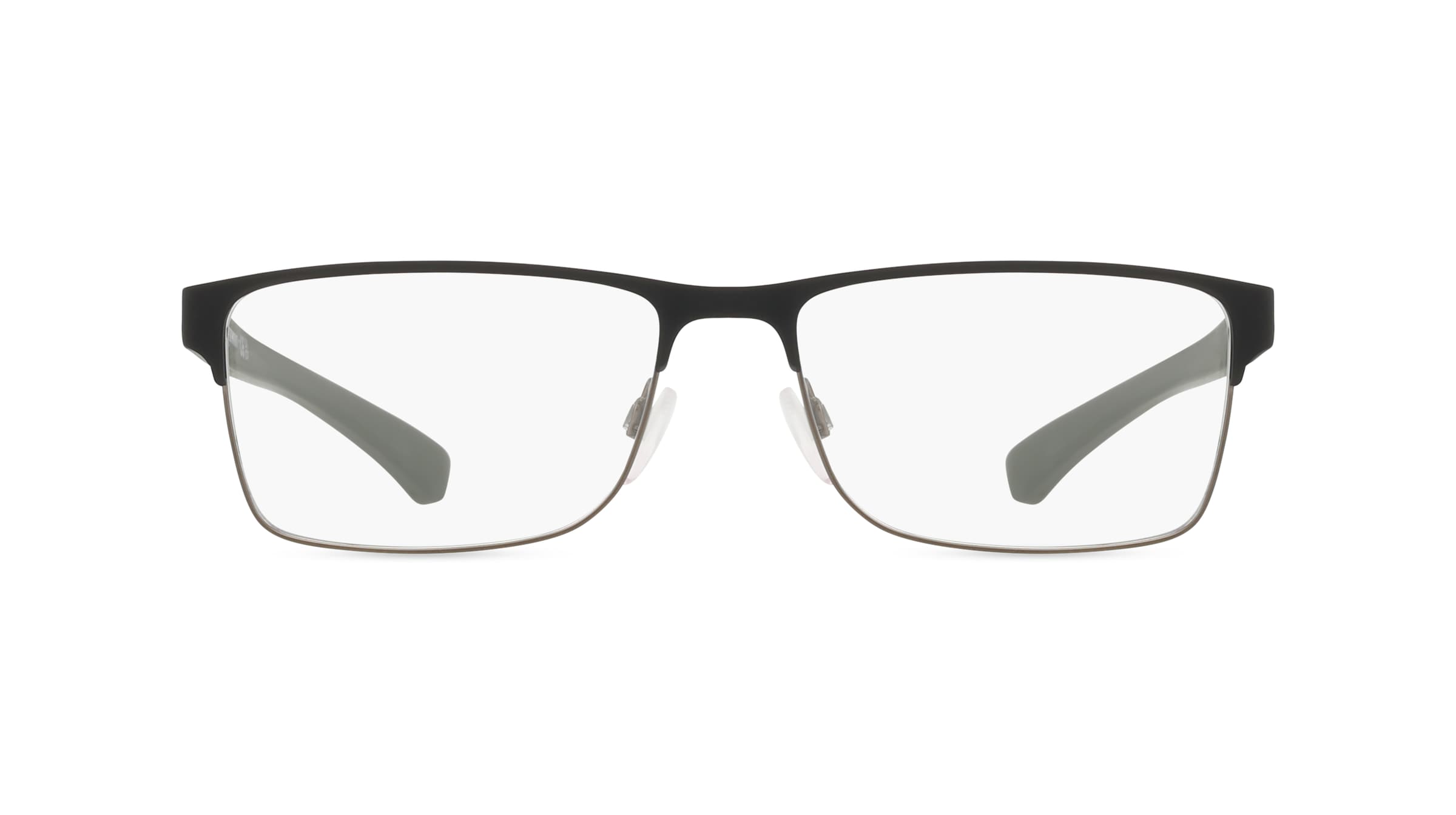Emporio Armani EA1052 Herren-Brille inkl. Gläser Vollrand Quadratisch Metall-Gestell 55/17/140, Schwarz