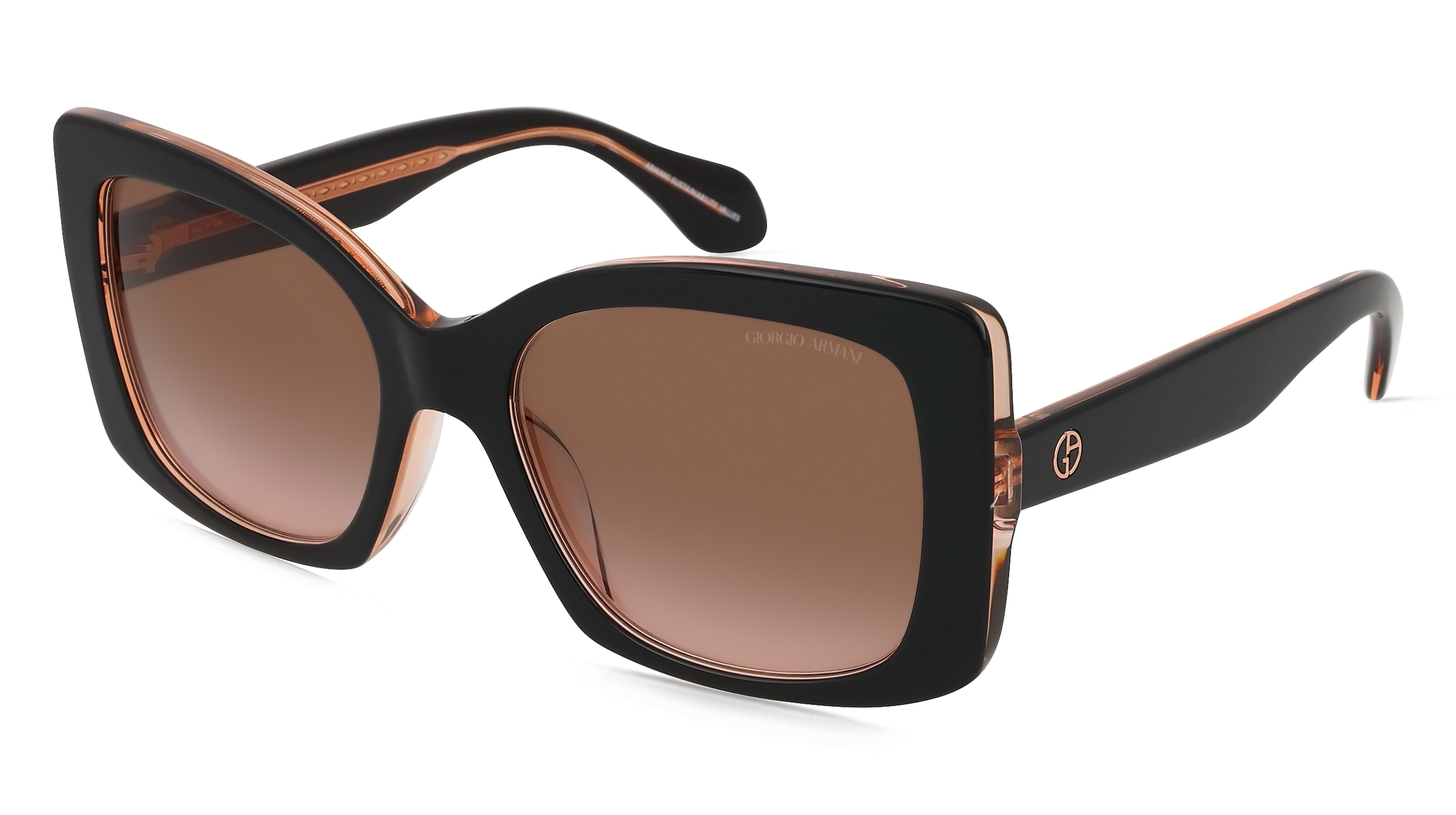 Giorgio Armani 0AR8208U Damen-Sonnenbrille Vollrand Quadratisch Acetat-Gestell, Schwarz