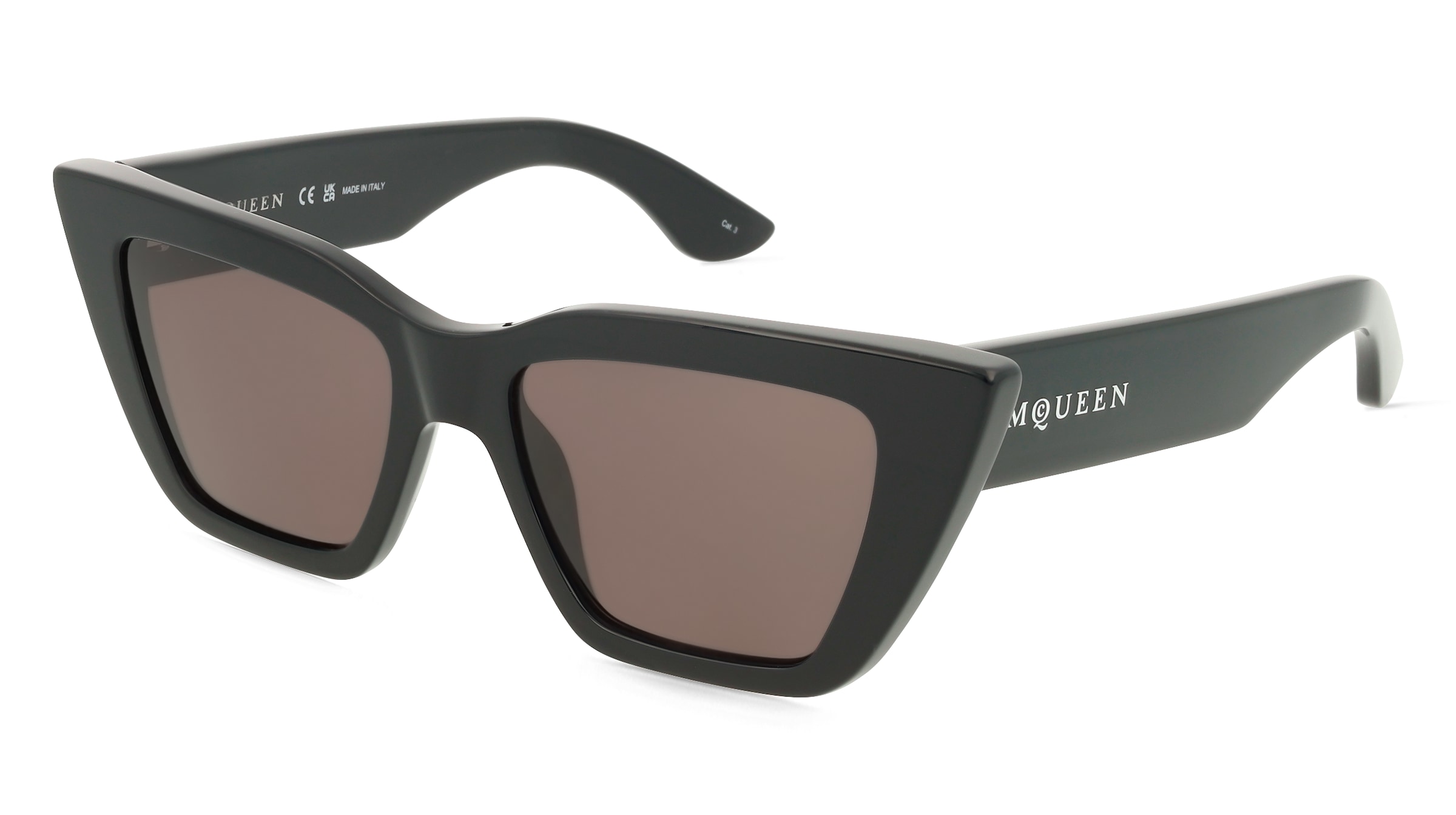 Alexander McQueen AM0507S Damen-Sonnenbrille Vollrand Cat Eye Acetat-Gestell, Schwarz