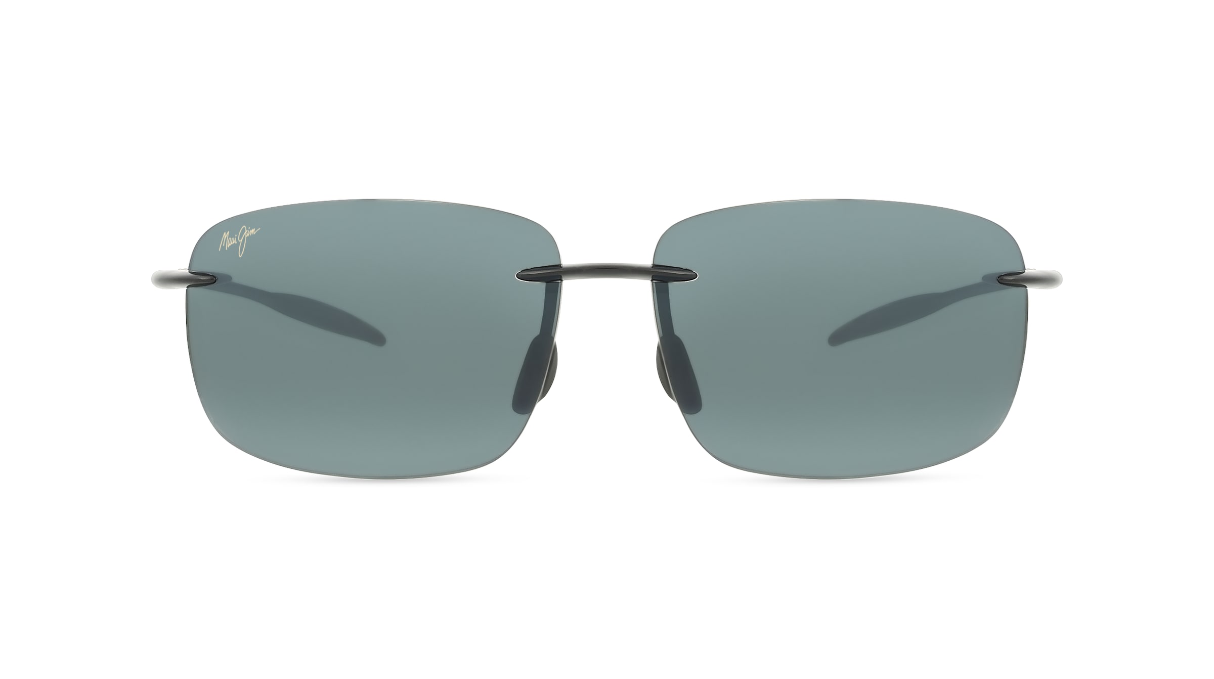 Maui Jim MJ0422S Breakwall Unisex-Sonnenbrille Randlos Eckig Kunststoff-Gestell, schwarz
