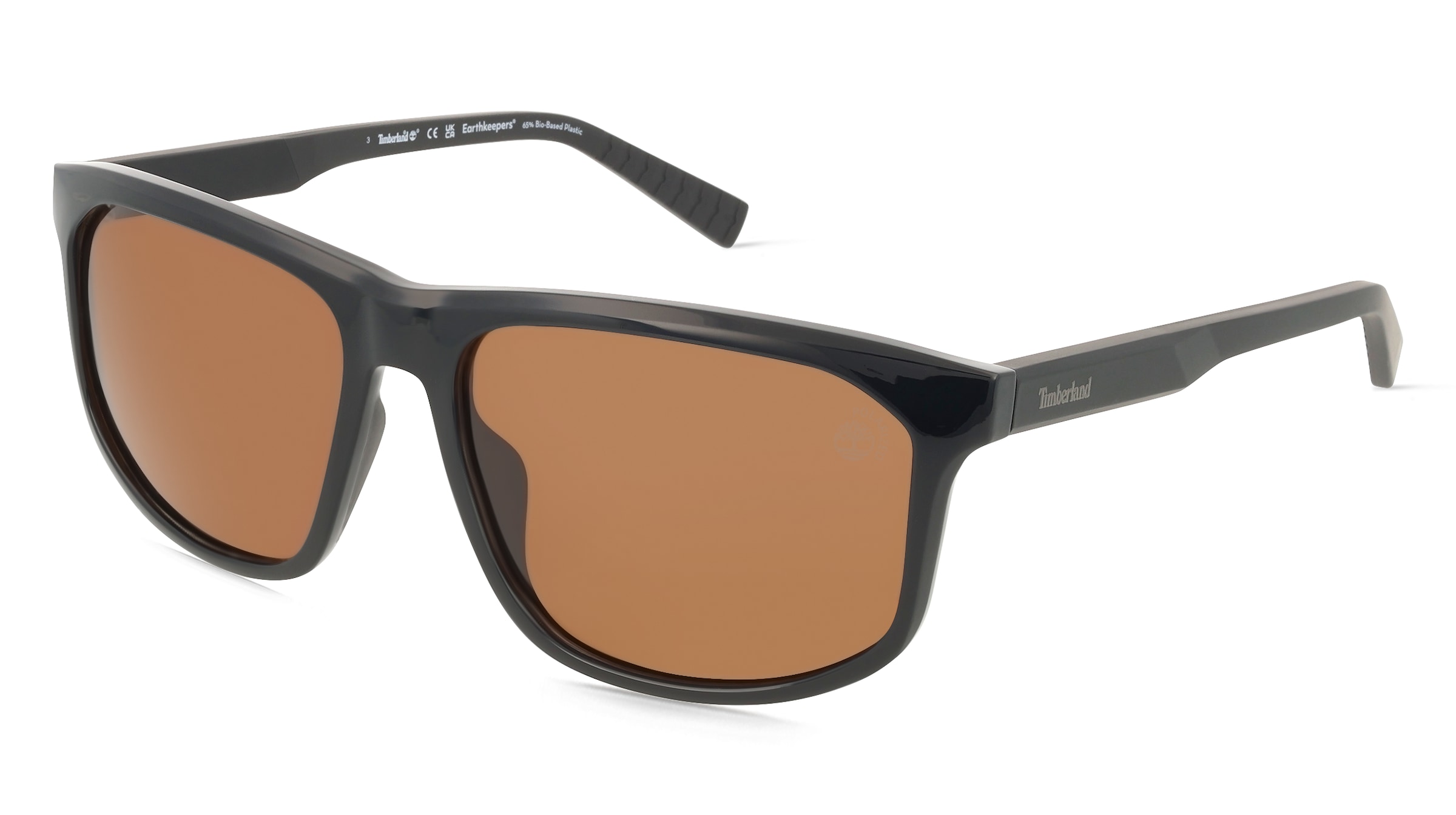 Timberland TB00036-H Herren-Sonnenbrille Vollrand Eckig Kunststoff-Gestell, Schwarz