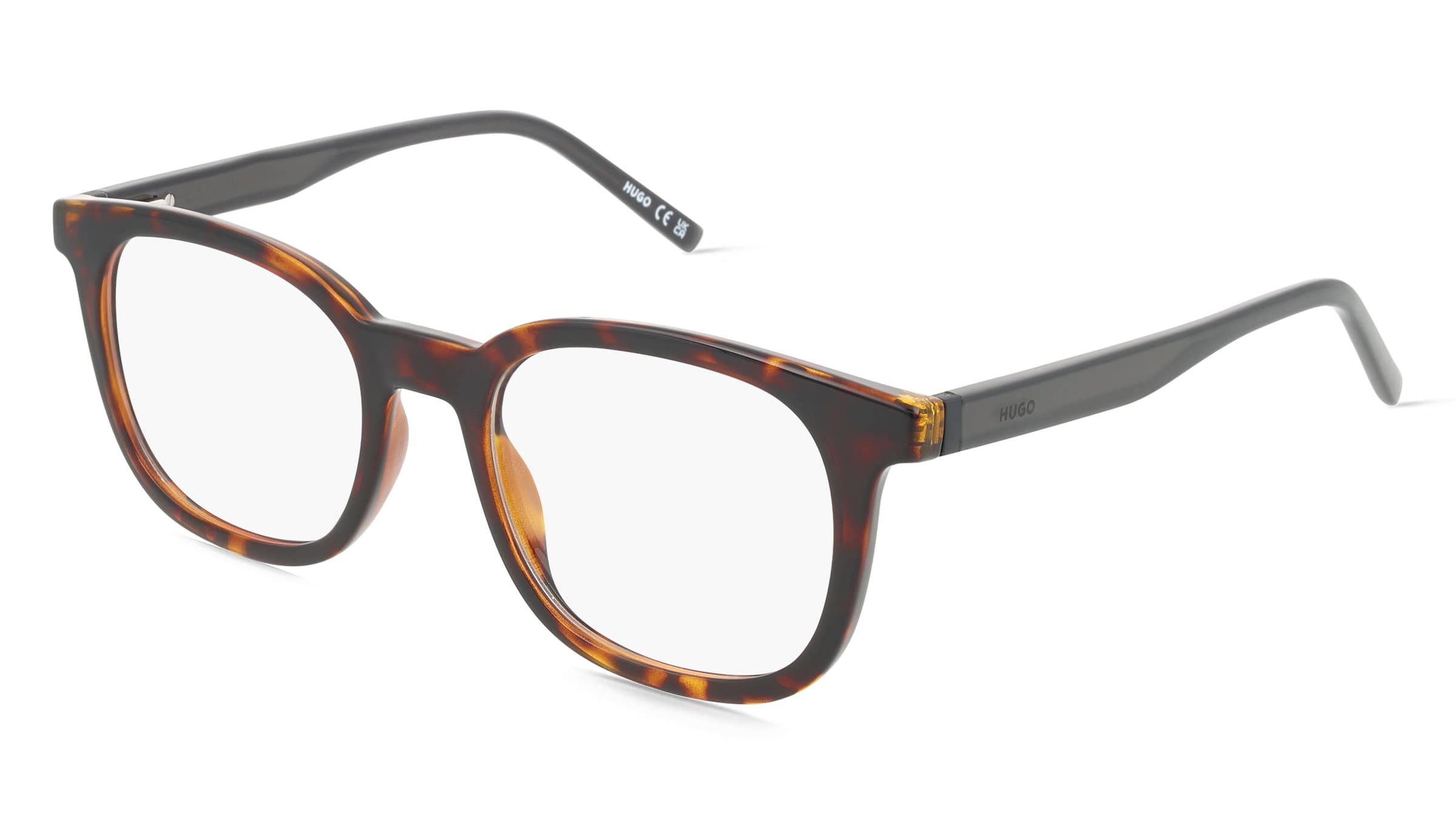 Hugo HG 1315 Herren-Brille inkl. Gläser Vollrand Eckig Kunststoff-Gestell 50/20/145, Havanna