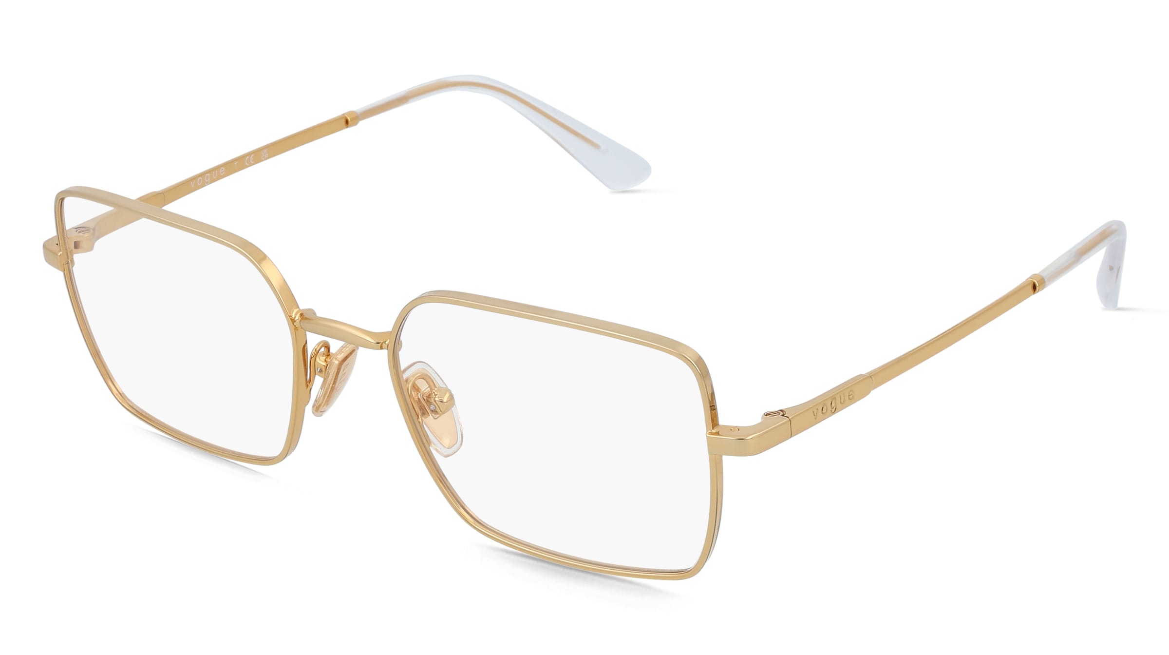 Vogue 0VO4340 Damen-Brille inkl. Gläser Vollrand Eckig Metall-Gestell 51/18/140, Gold